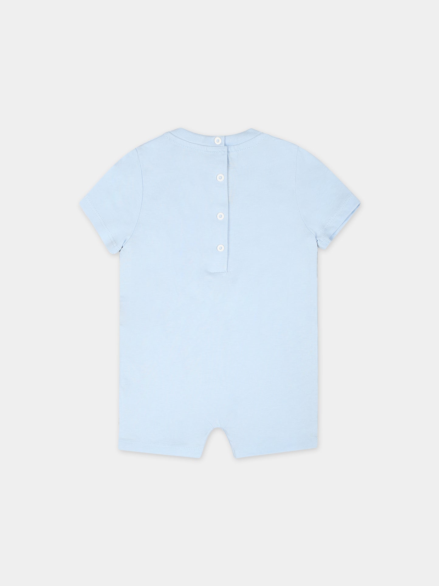 Set celeste per neonato con logo,Balmain Kids,BUB52A Z1751 684AG