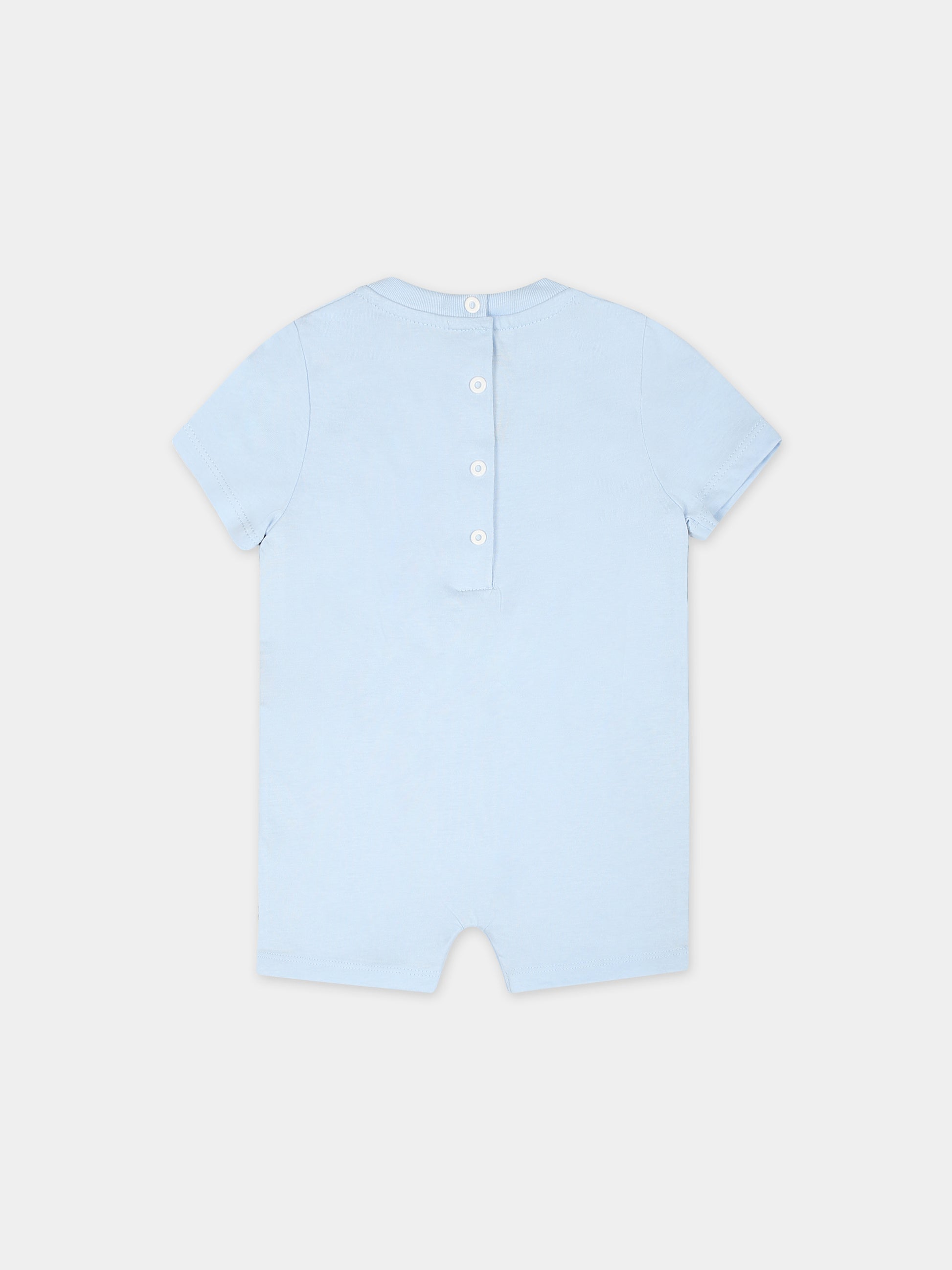Set celeste per neonato con logo,Balmain Kids,BUB52A Z1751 684AG