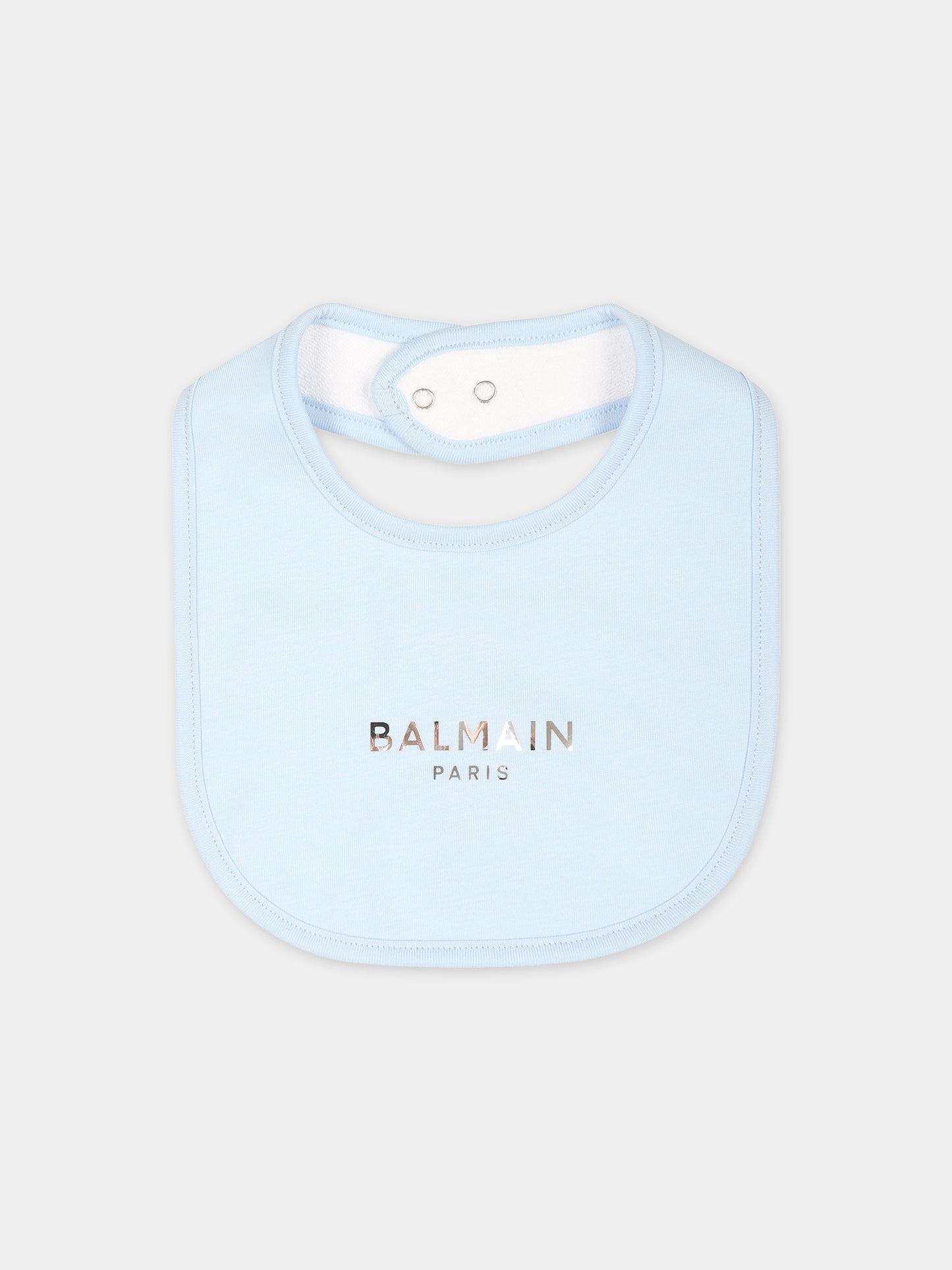 Set celeste per neonato con logo,Balmain Kids,BUB52A Z1751 684AG