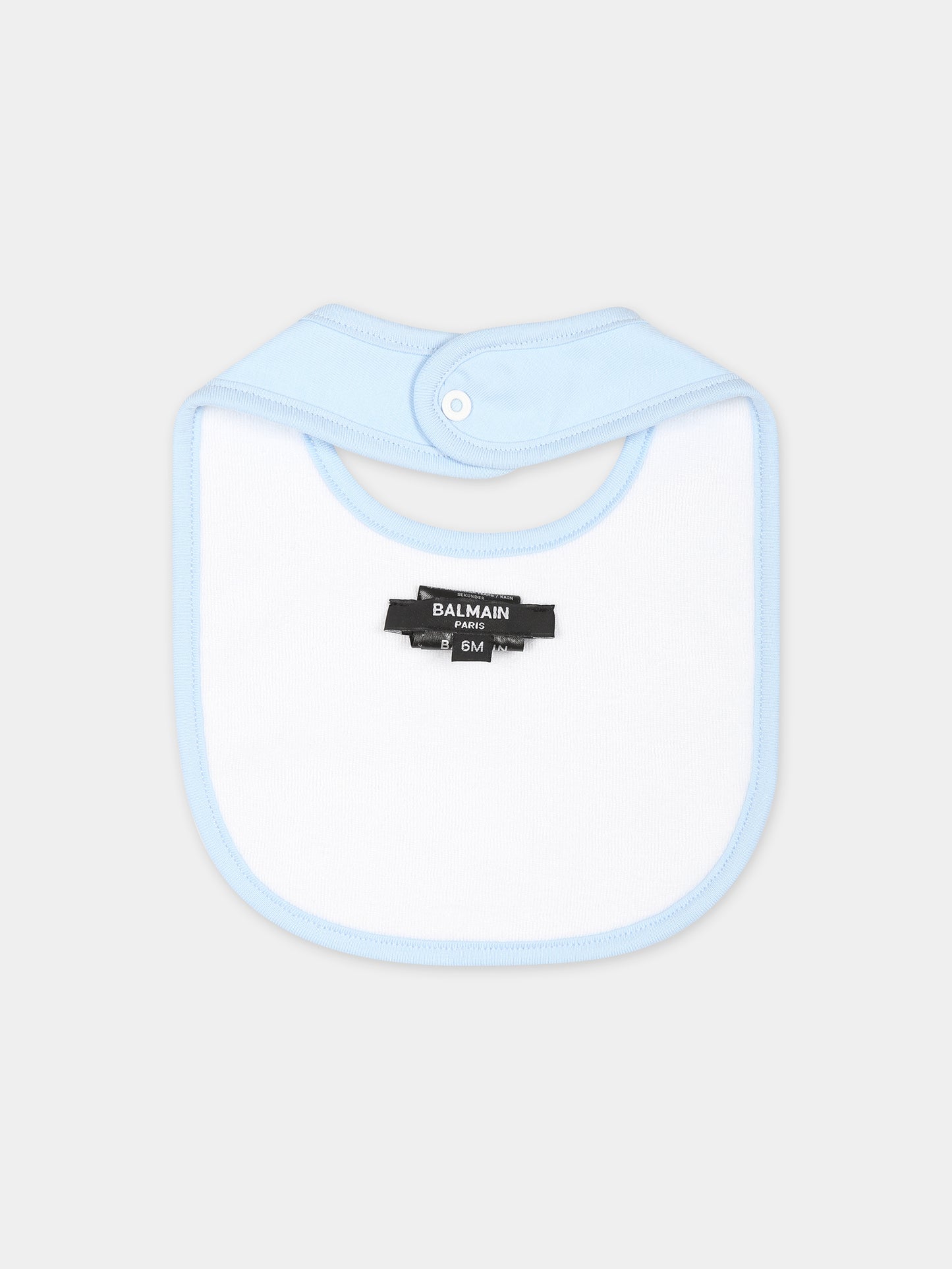 Set celeste per neonato con logo,Balmain Kids,BUB52A Z1751 684AG
