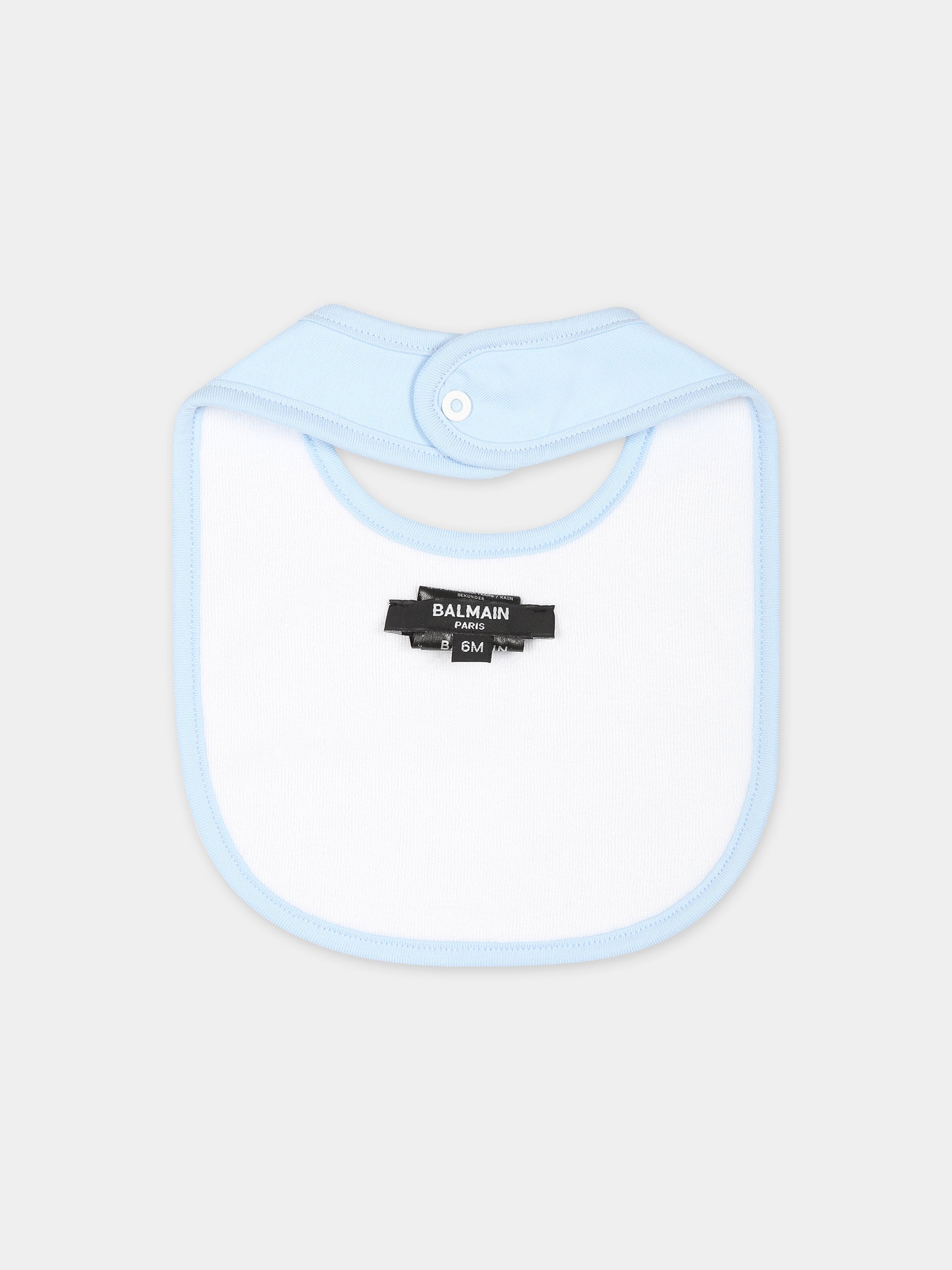 Set celeste per neonato con logo,Balmain Kids,BUB52A Z1751 684AG