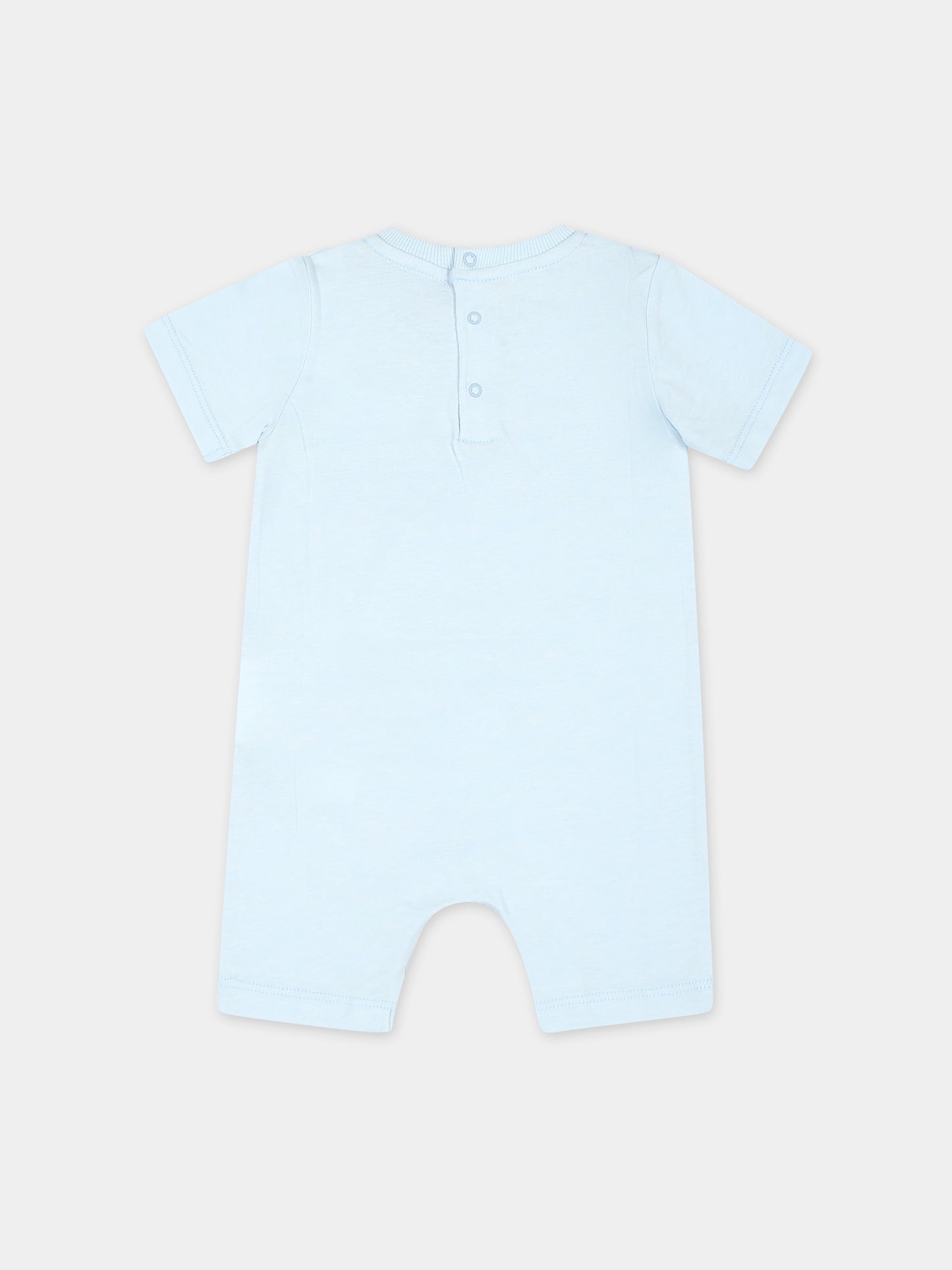 Tutina celeste per neonato con Teddy Bear e cactus,Moschino Kids,MUT03S LAA02 40304