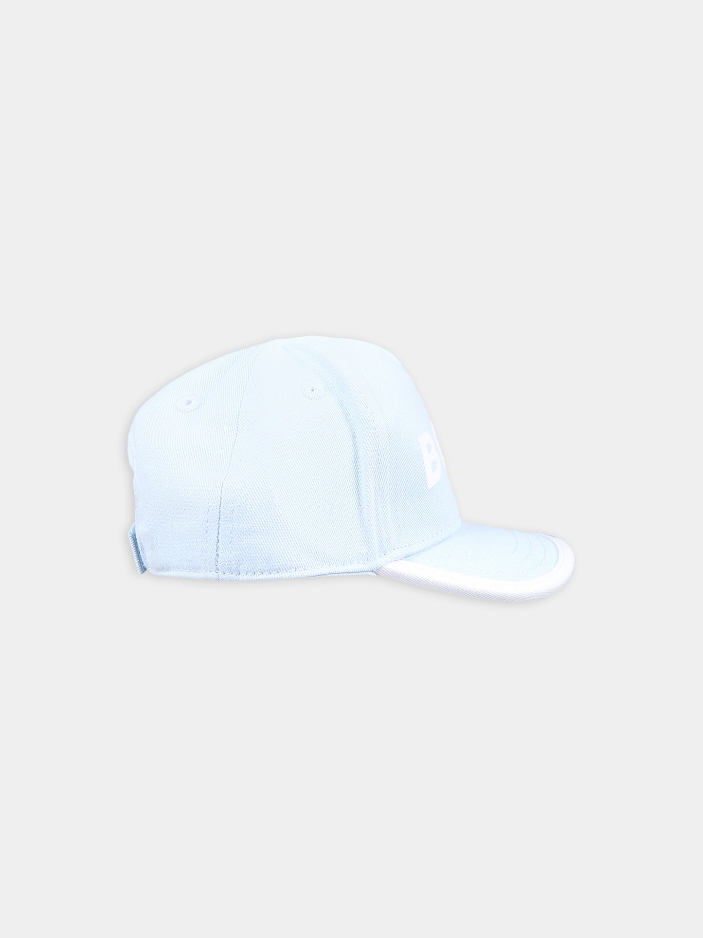 Cappello celeste per neonato con logo,Boss,J50977 783