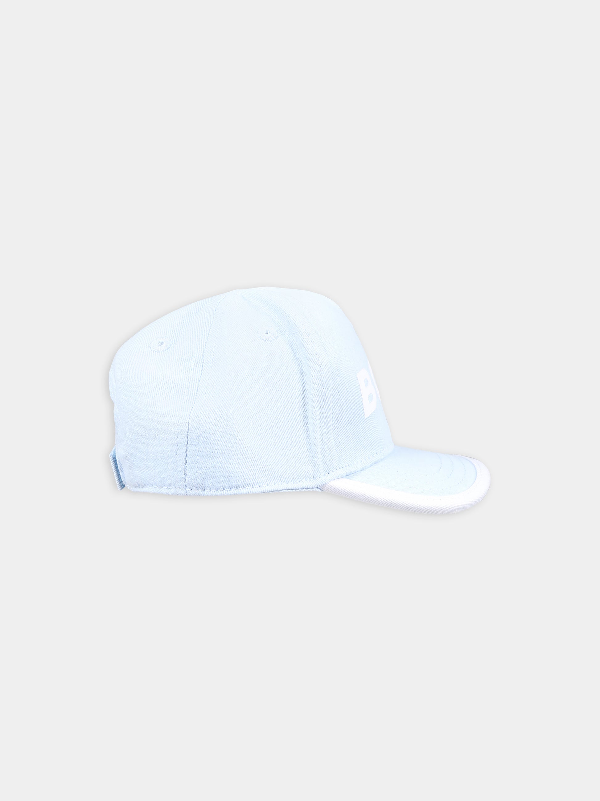 Cappello celeste per neonato con logo,Boss,J50977 783