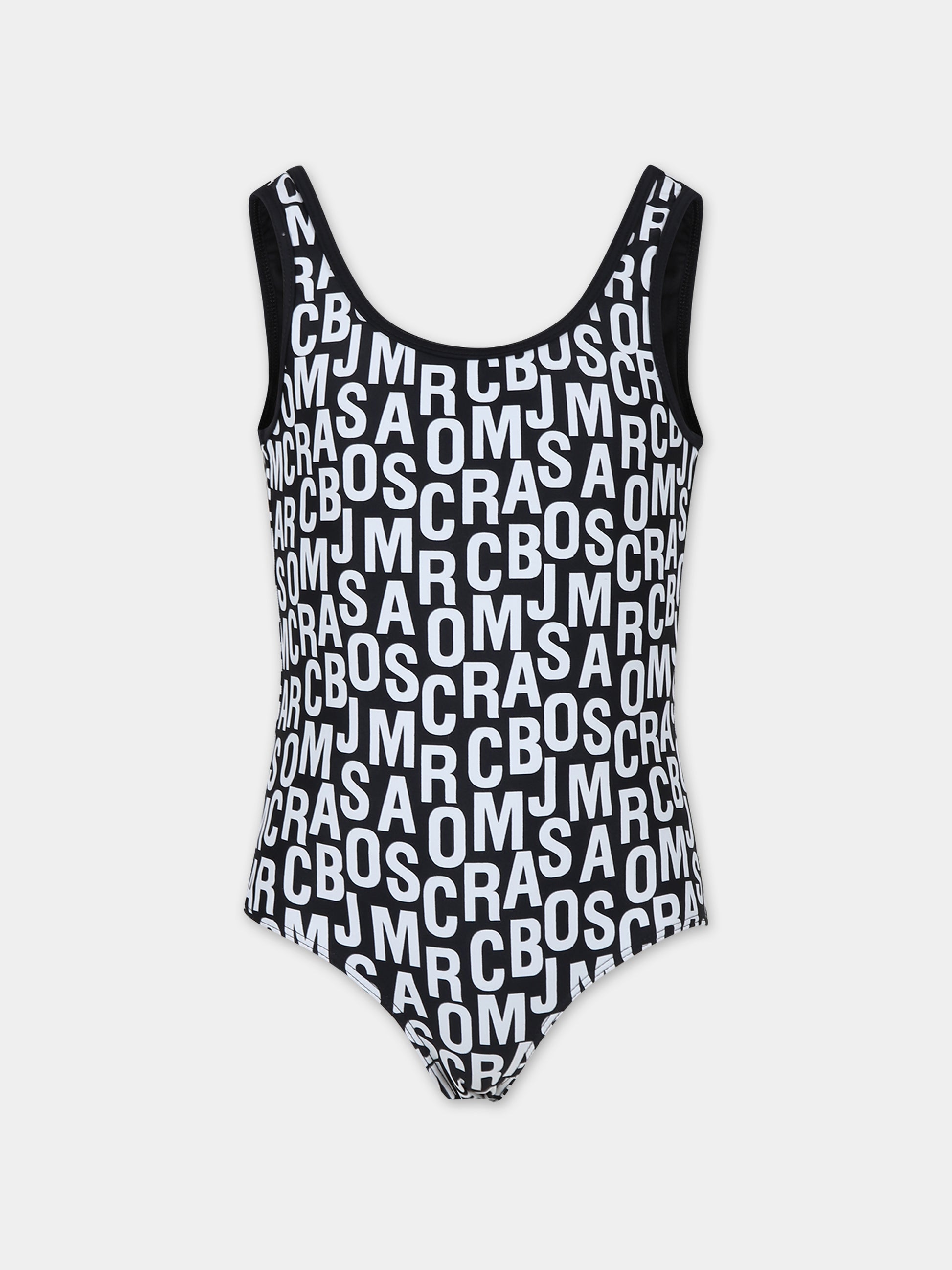 Costume intero nero per bambina con logo,Marc Jacobs,W60056 09B