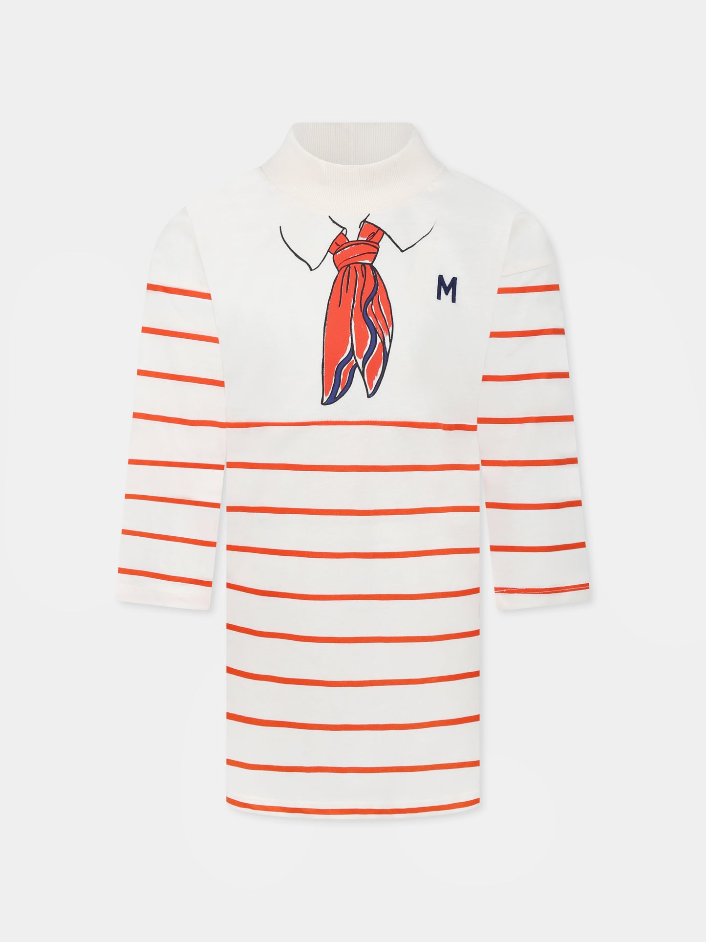 Robe ivoire pour fille avec imprimé foulard