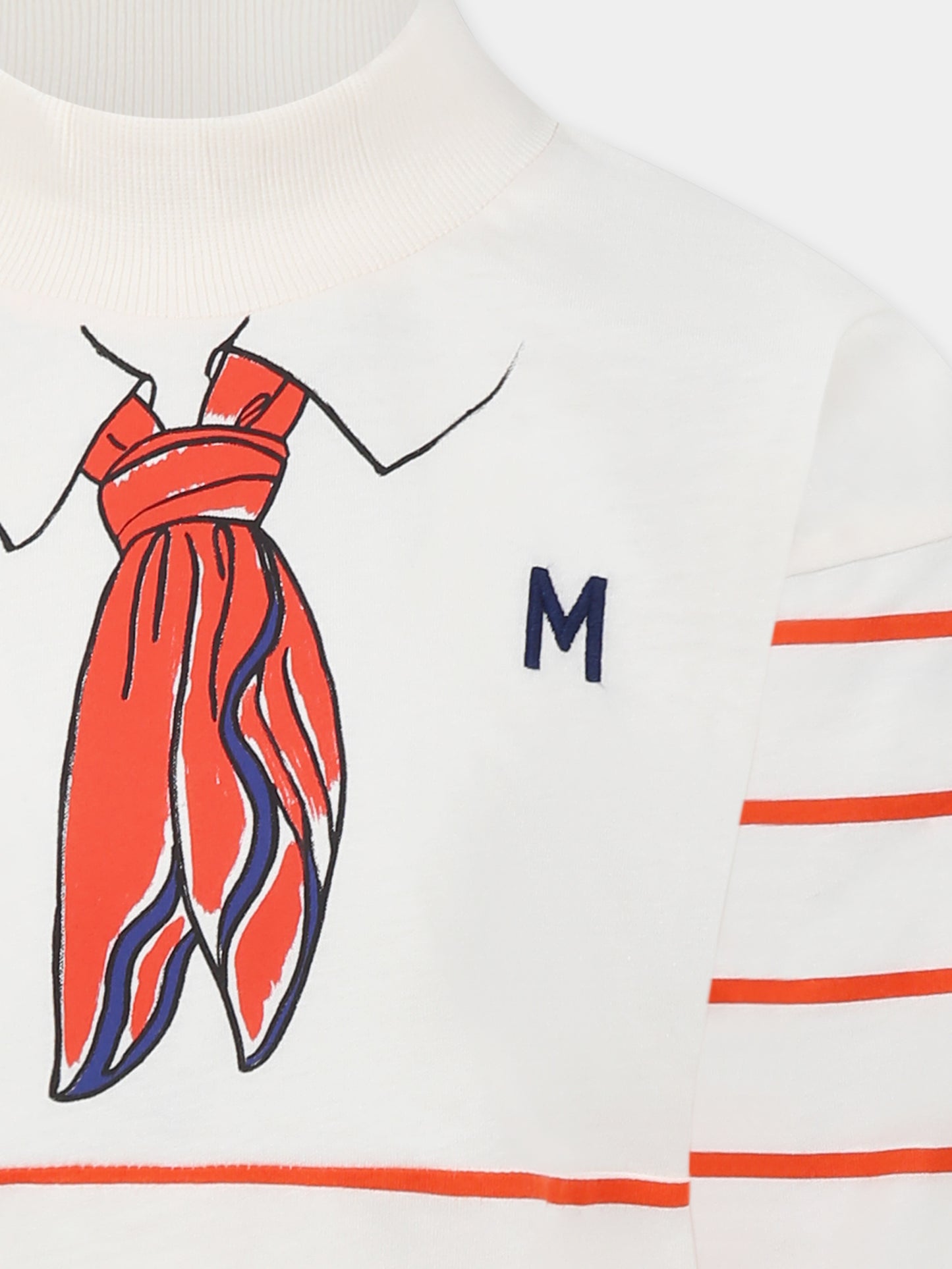 Robe ivoire pour fille avec imprimé foulard
