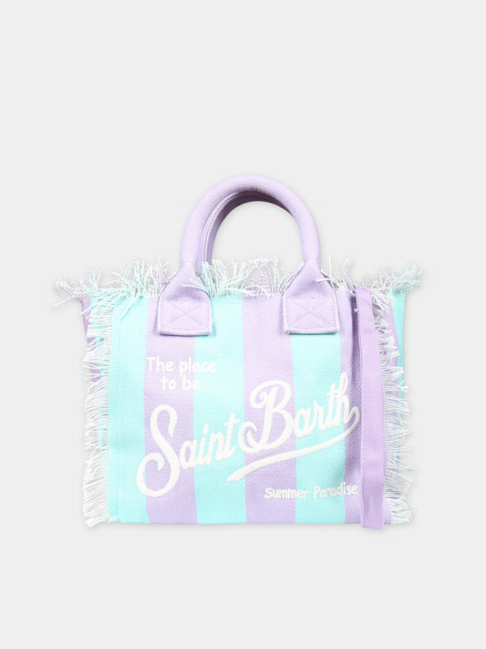 Borsa mare viola per bambina con logo,Mc2 Saint Barth,COL0001 01189F