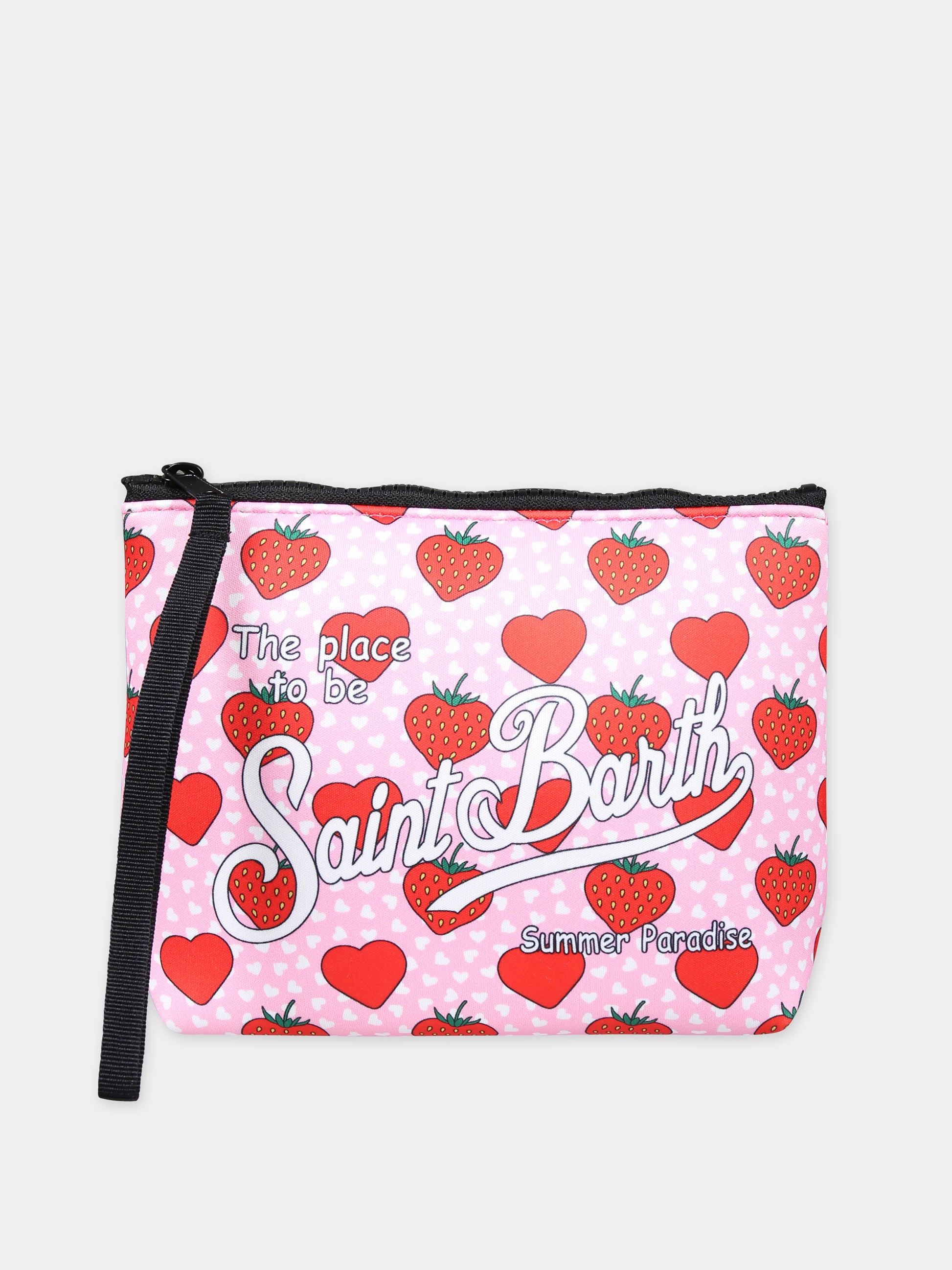 Pochette rosa per bambina con stampa fragola all-over,Mc2 Saint Barth,ALIN001 00543F