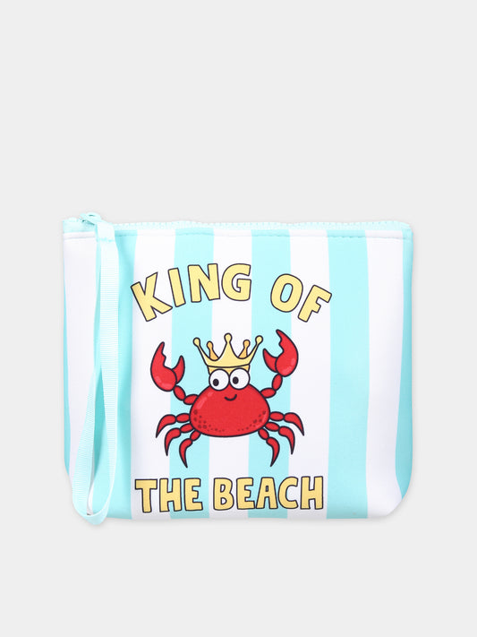 Pochette verde per bambina con stampa granchio,Mc2 Saint Barth,ALIN001 02814F