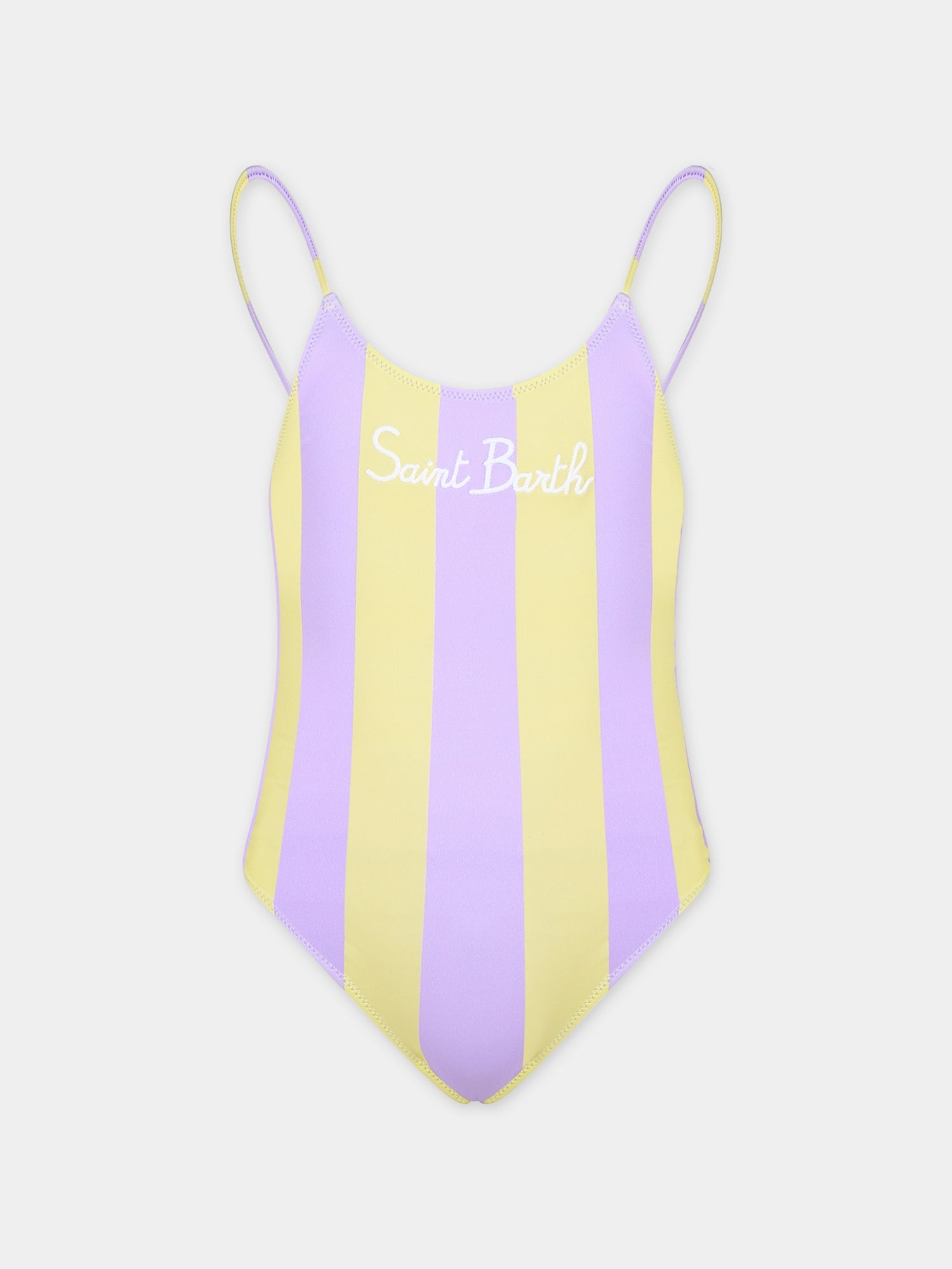 Costume intero viola per bambina con logo,Mc2 Saint Barth,CEC0005 00170F