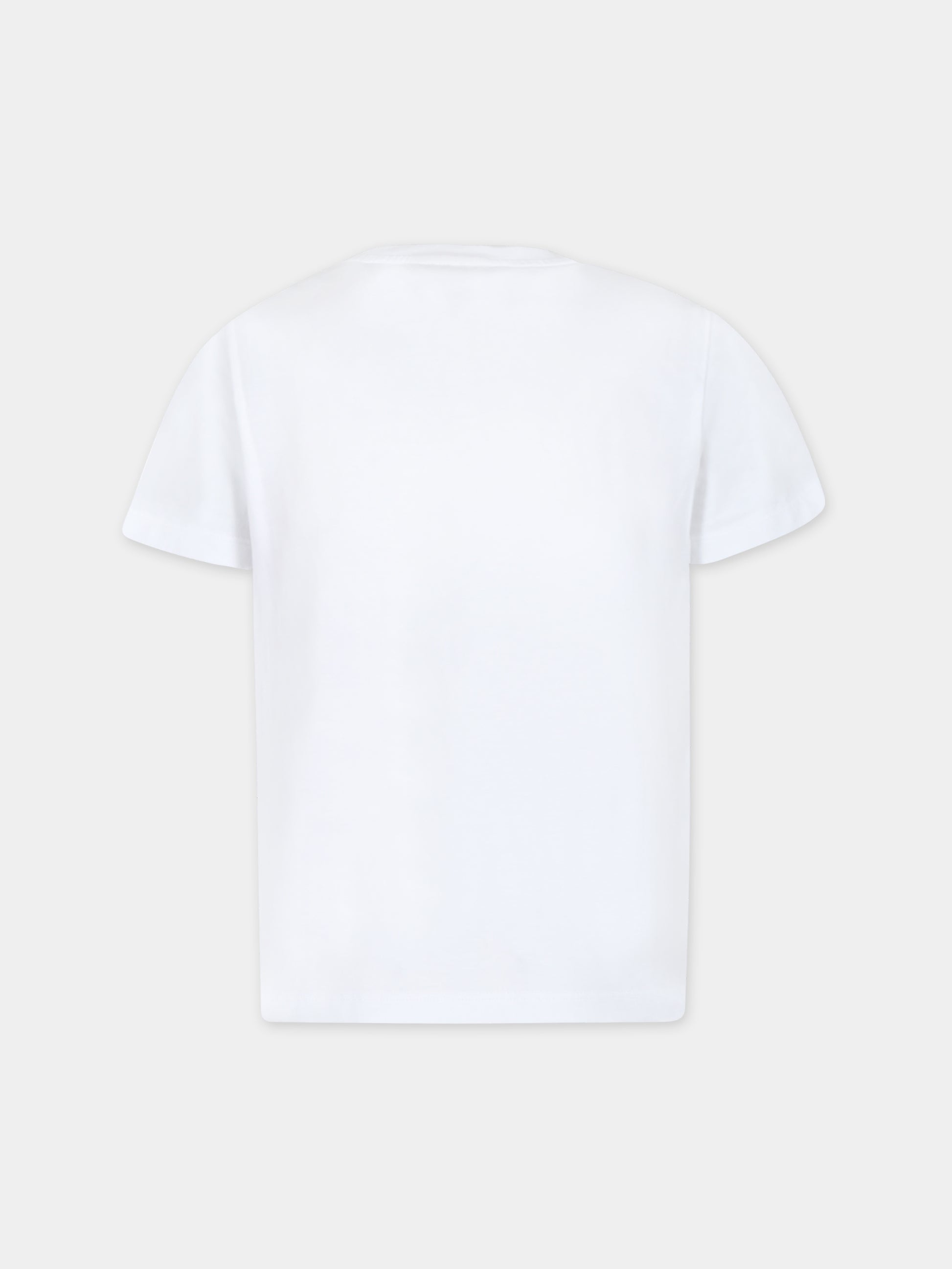 T-shirt bianca per bambina con ciliegie,Mc2 Saint Barth,ELLY001 02046F