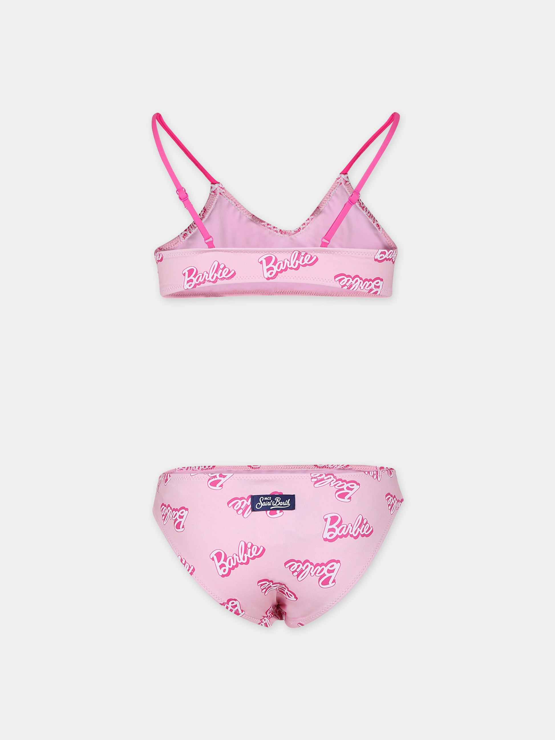 Bikini rosa per bambina con scritta,Mc2 Saint Barth,JAI0005 03293F