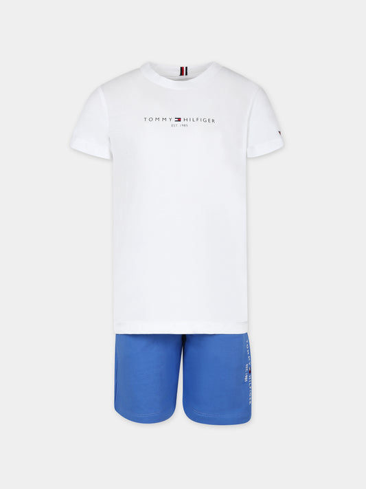 Completo bianco per bambino con logo,Tommy Hilfiger Junior,24STHKB0KB08829J C30