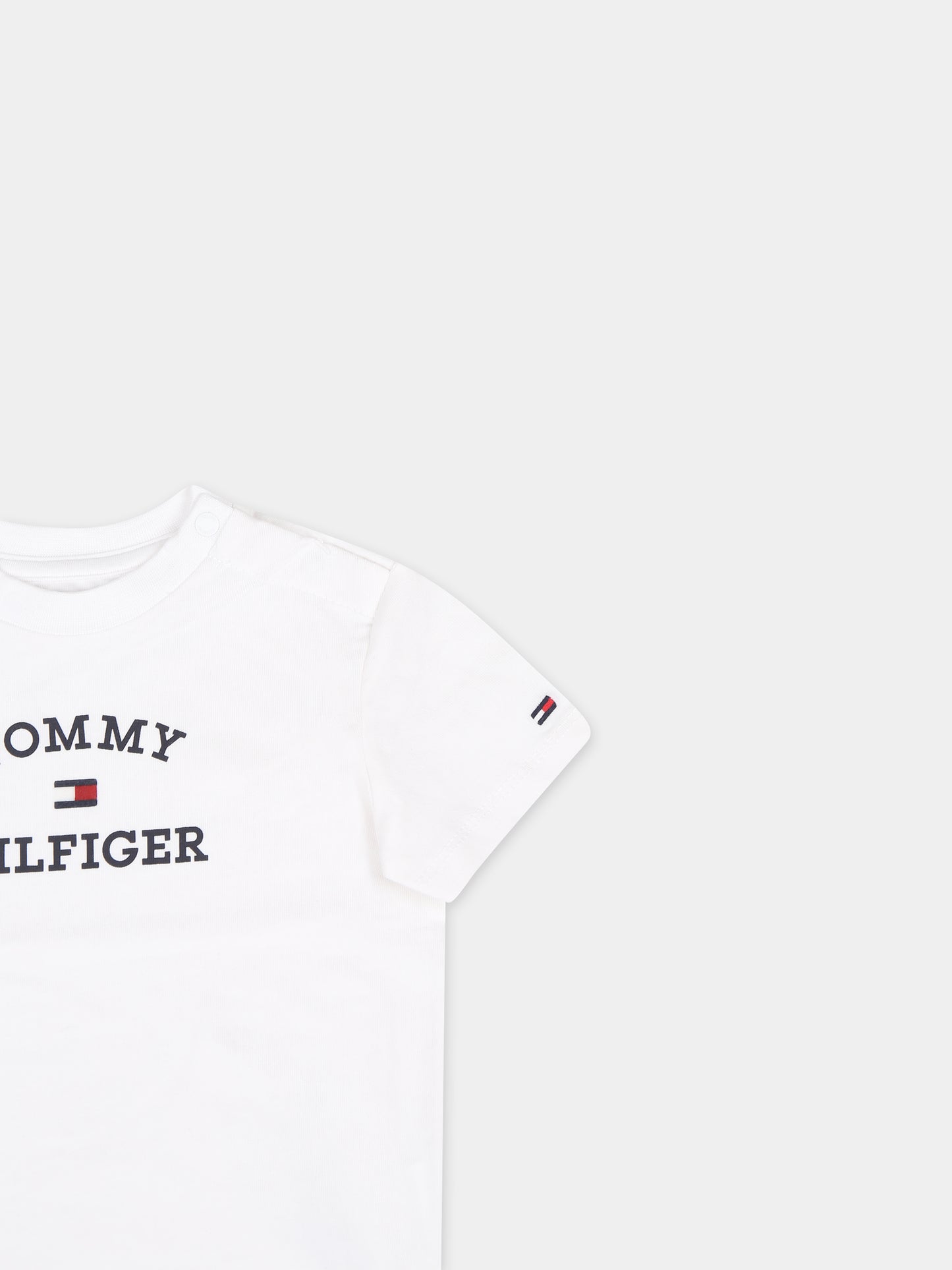 Completo bianco per neonato con logo,Tommy Hilfiger Junior,24STHKN0KN01812J YBR