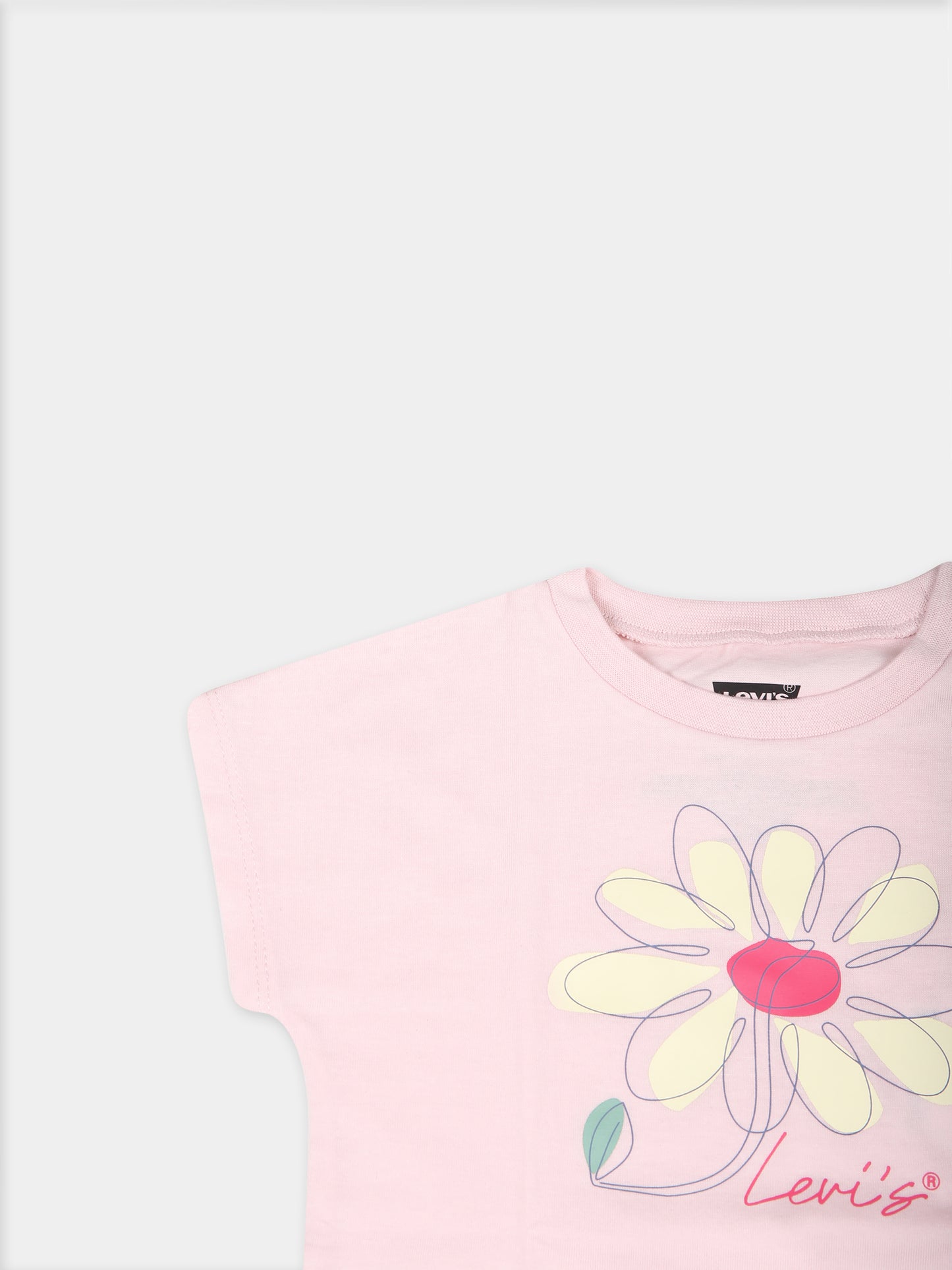 Completo rosa per neonata con stampa fiore,Levi's Kids,24SMLK1EK065 AGX