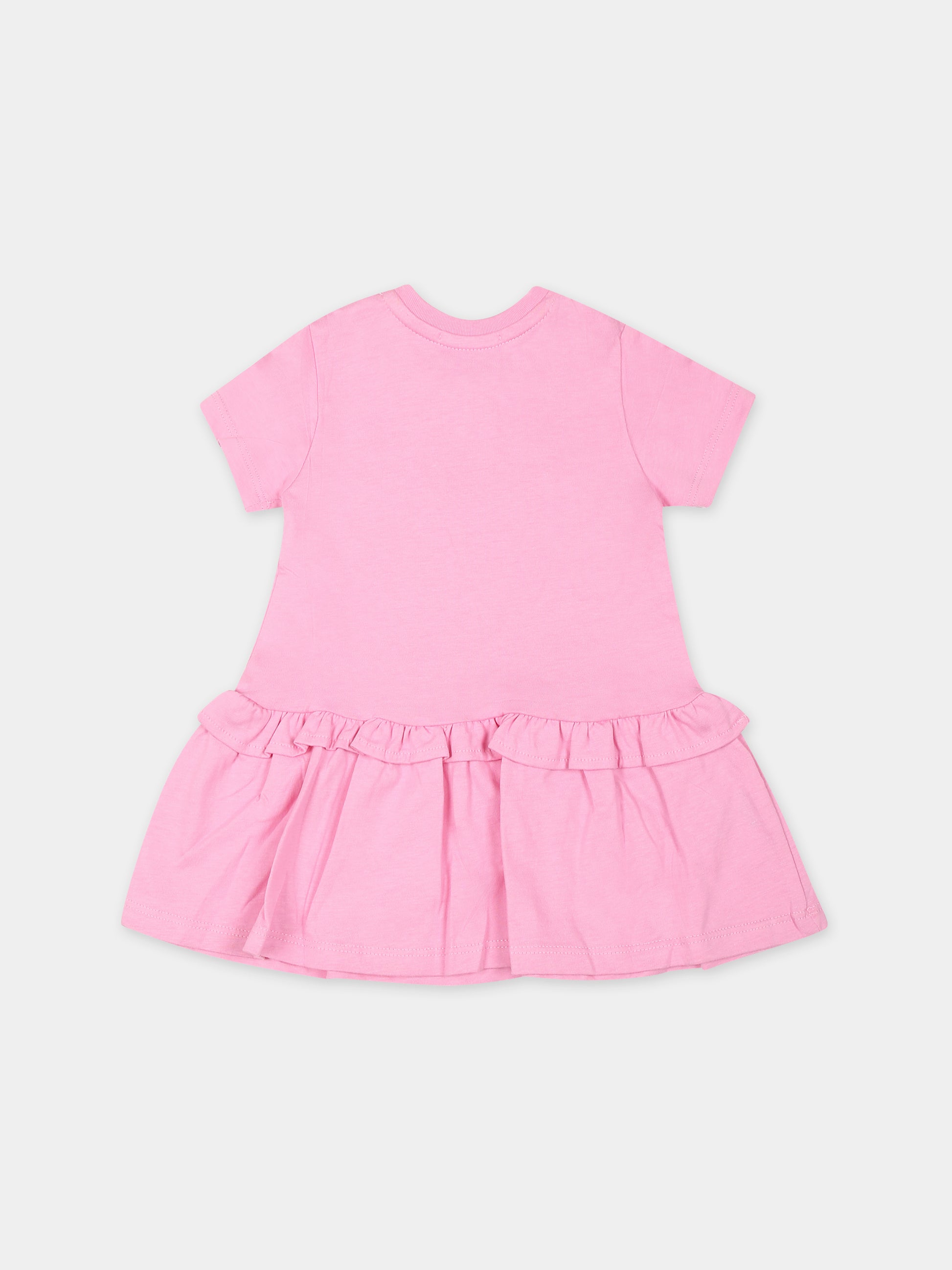 Vestit rosa per neonata con logo,Msgm Kids,MS029367 042