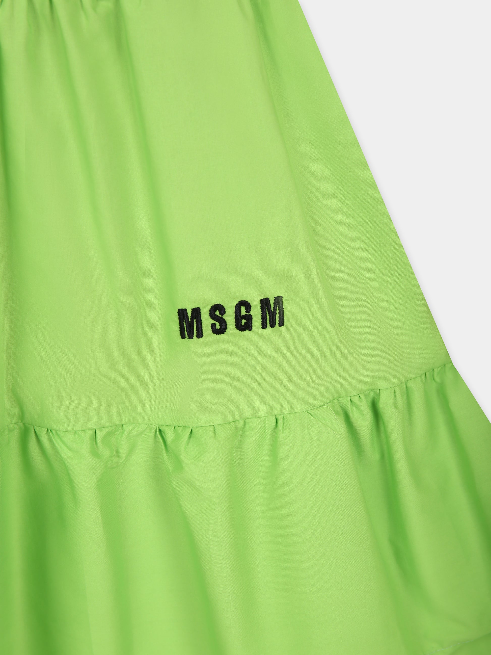 Vestito verde per bambina con logo,Msgm Kids,MS029417 170