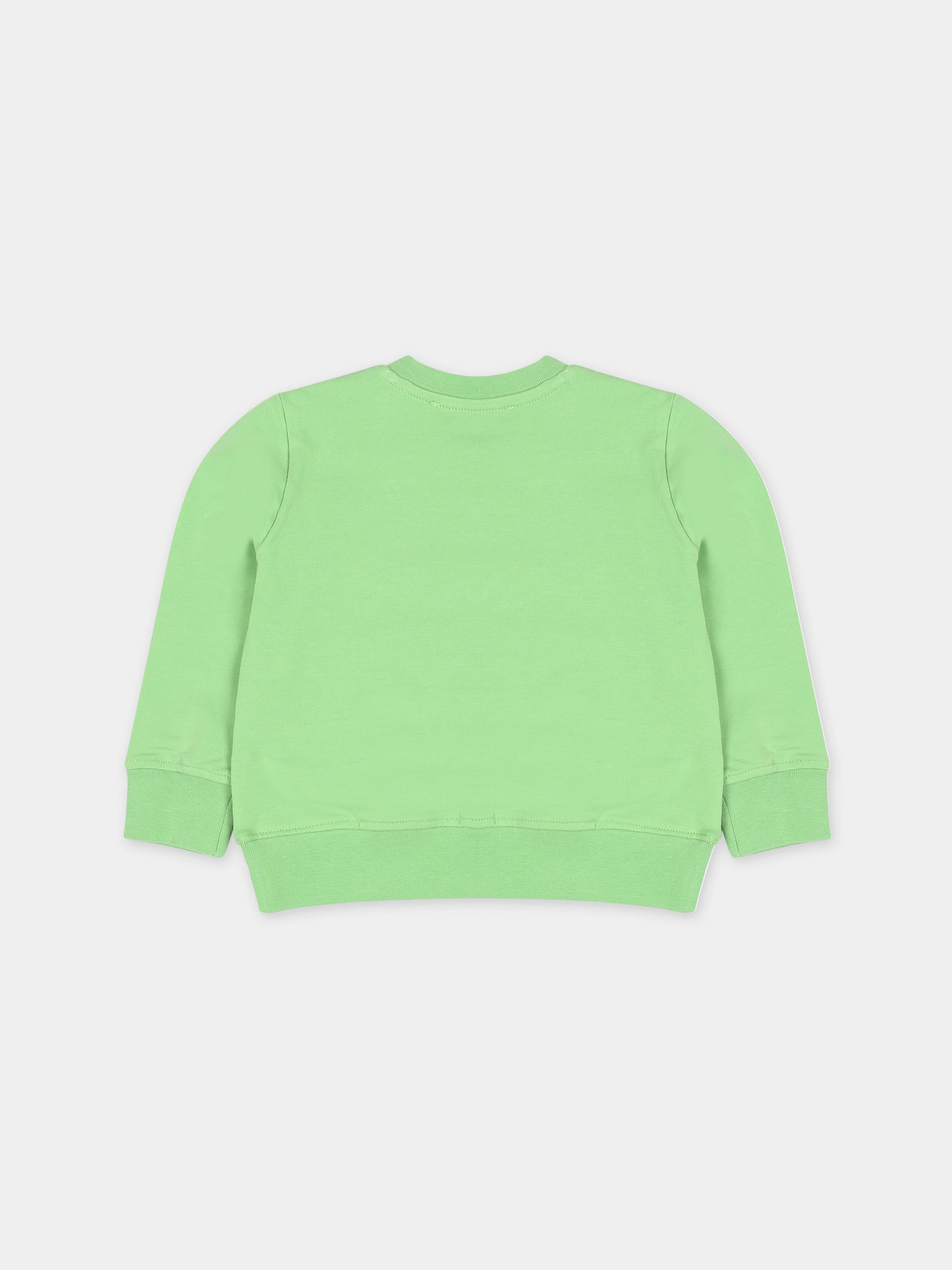 Felpa verde per neonato con logo e stampa,Msgm Kids,MS029559 902