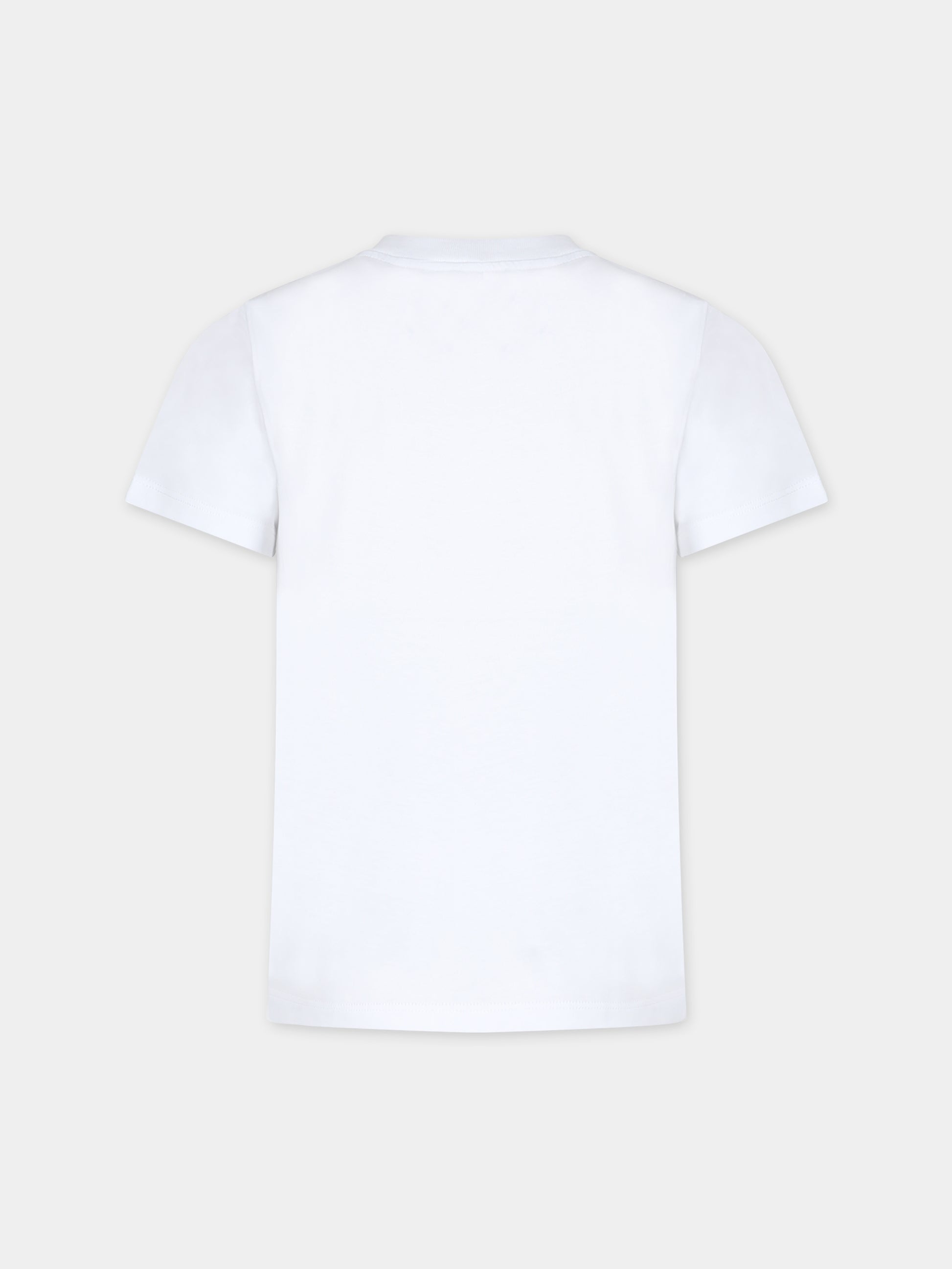 T-shirt bianca per bambini con logo,Balmain Kids,BT8P41 Z0082 100NE