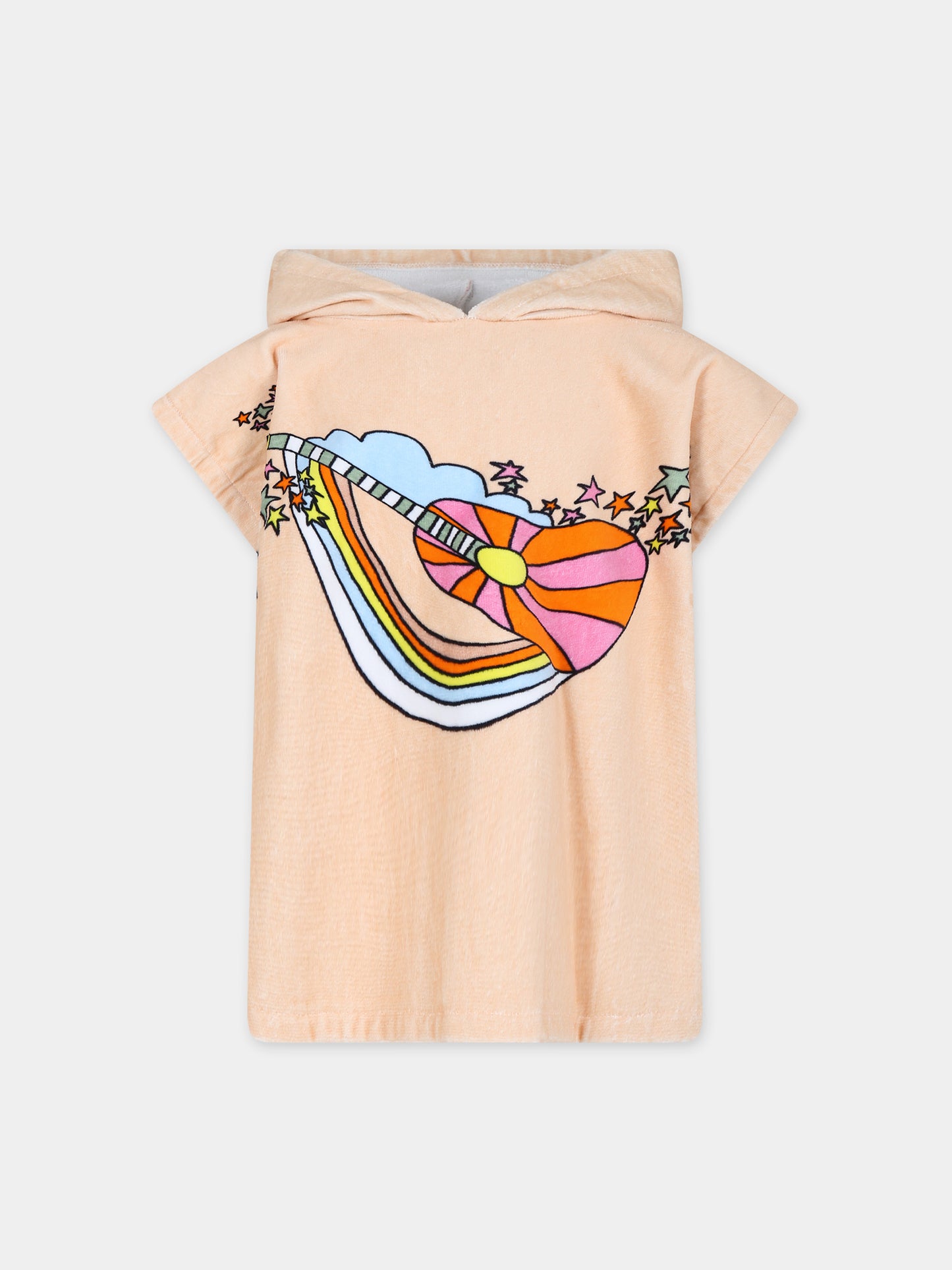 Accappatoio rosa per bambina con chitarra,Stella Mccartney Kids,TSCA00 Z0163 504