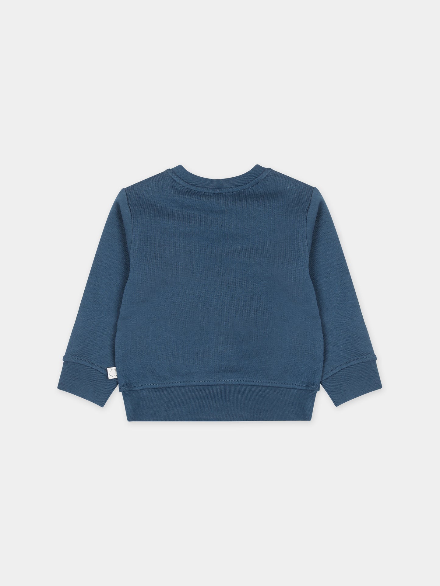 Felpa blu per neonato con stampa mostro,Stella Mccartney Kids,TT4560 Z0447 625