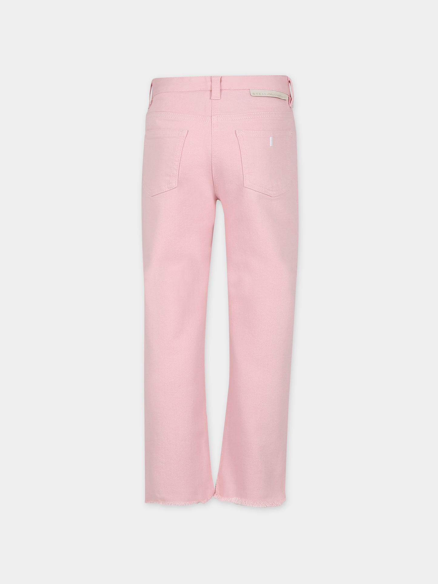 Jeans rosa per bambina co logo,Stella Mccartney Kids,TT6B30 Z0156 505