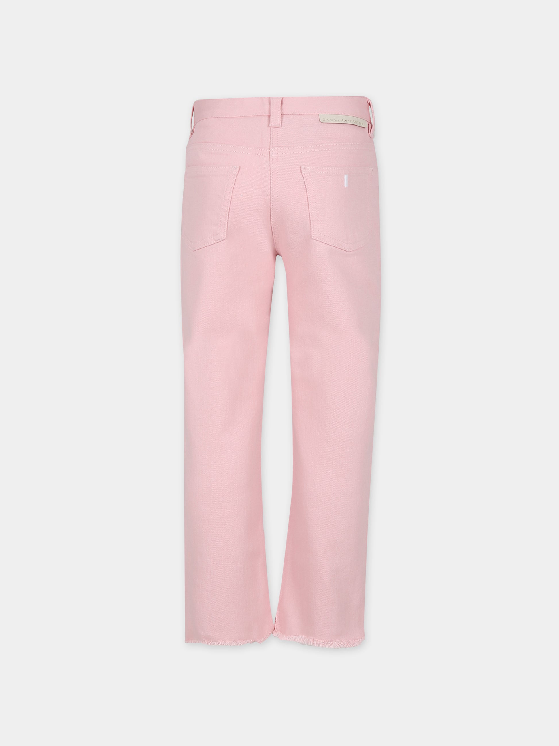 Jeans rosa per bambina co logo,Stella Mccartney Kids,TT6B30 Z0156 505