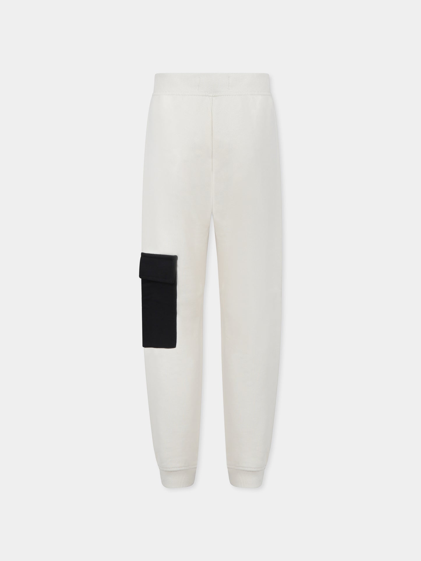 Pantaloni avorio per bambino con logo,Calvin Klein Kids,24F CKIB0IB02349J IB0IB02349 CKS