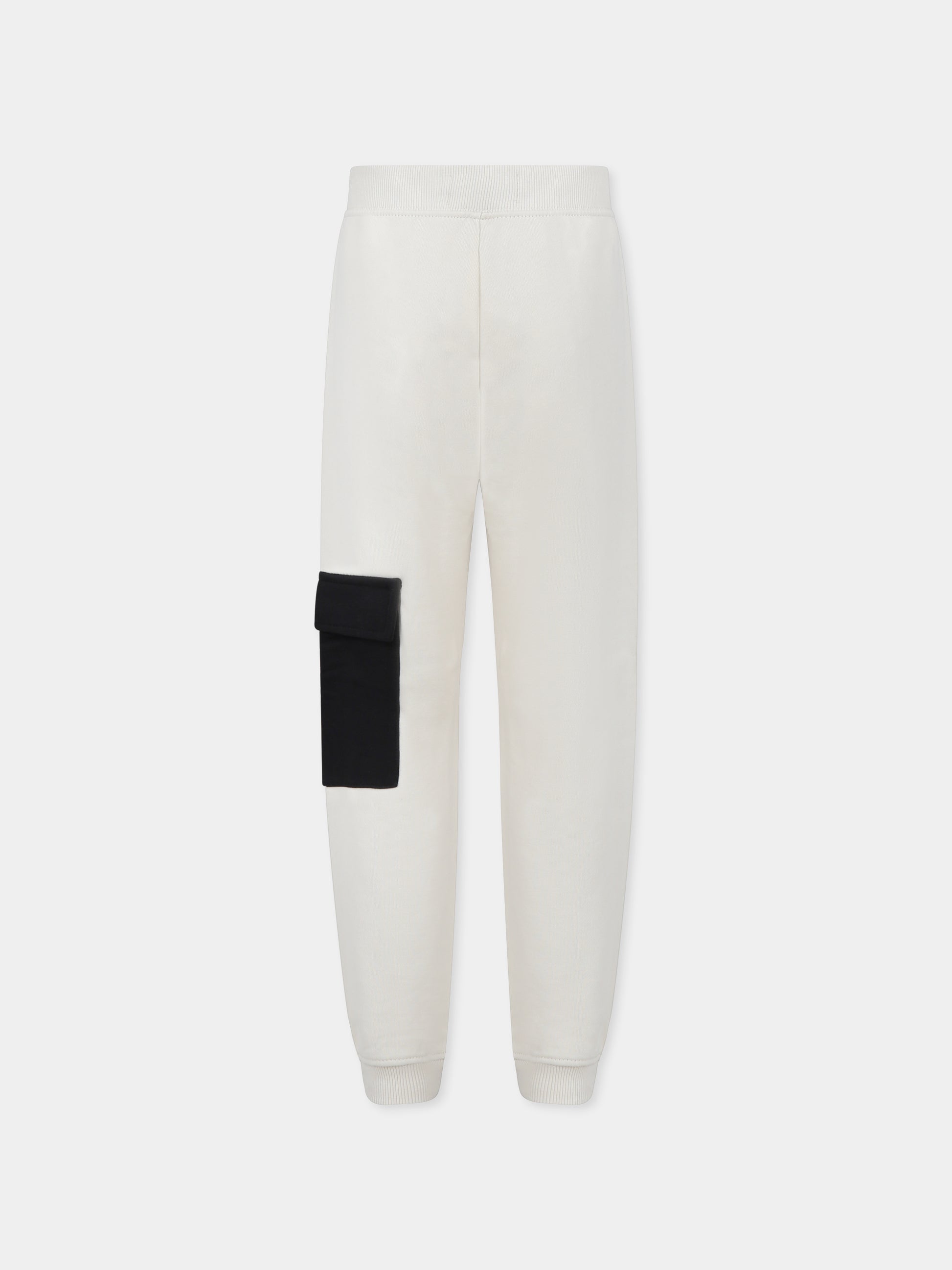 Pantaloni avorio per bambino con logo,Calvin Klein Kids,24F CKIB0IB02349J IB0IB02349 CKS
