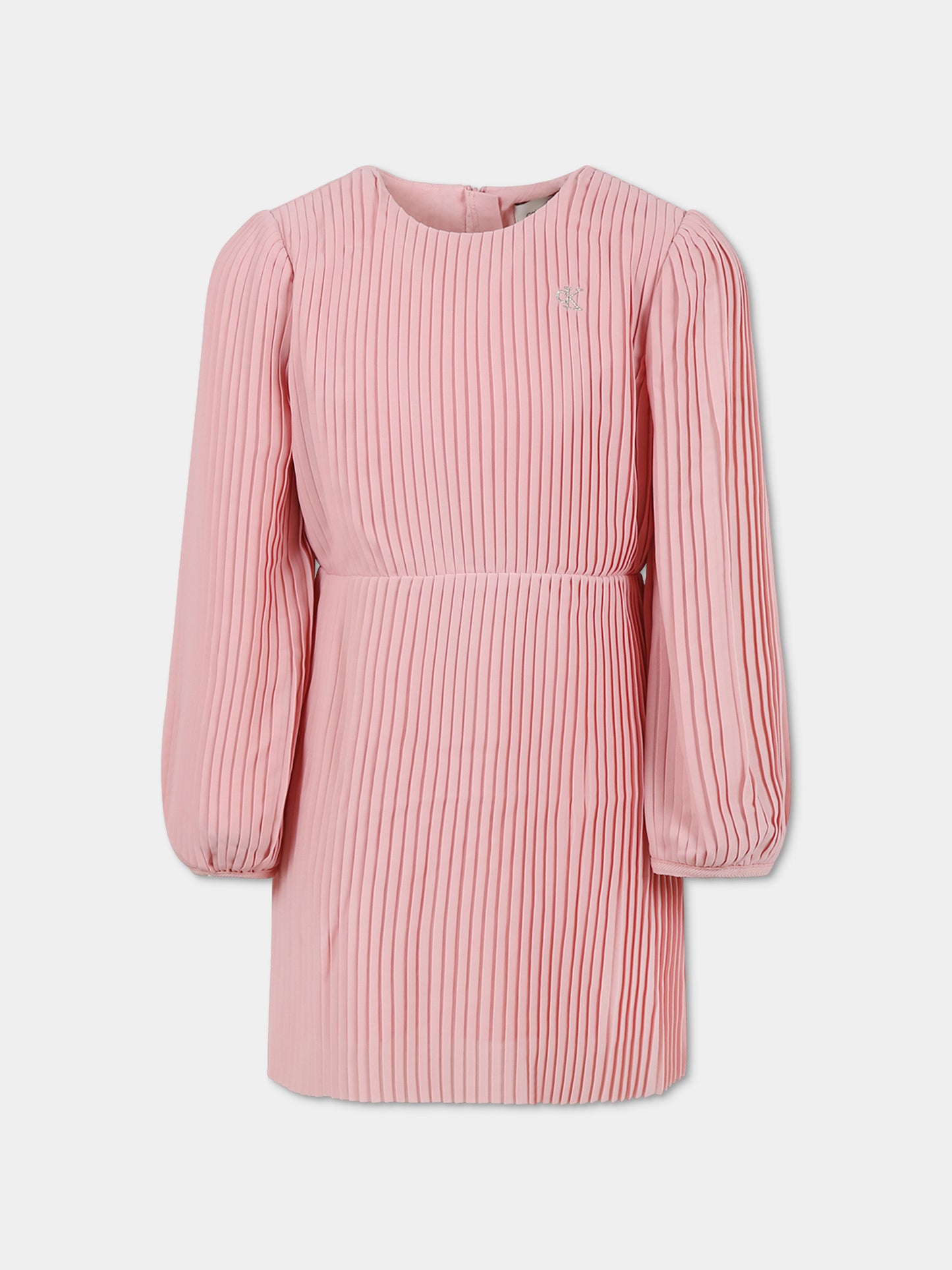 Robe rose pour fille avec logo