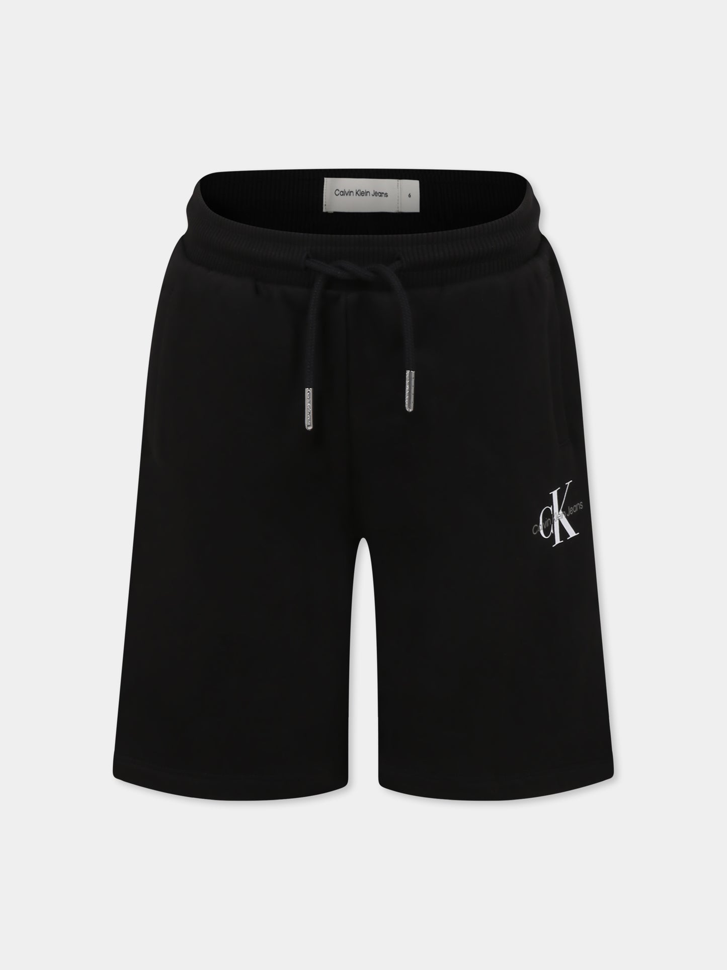 Short noir pour enfants avec logo