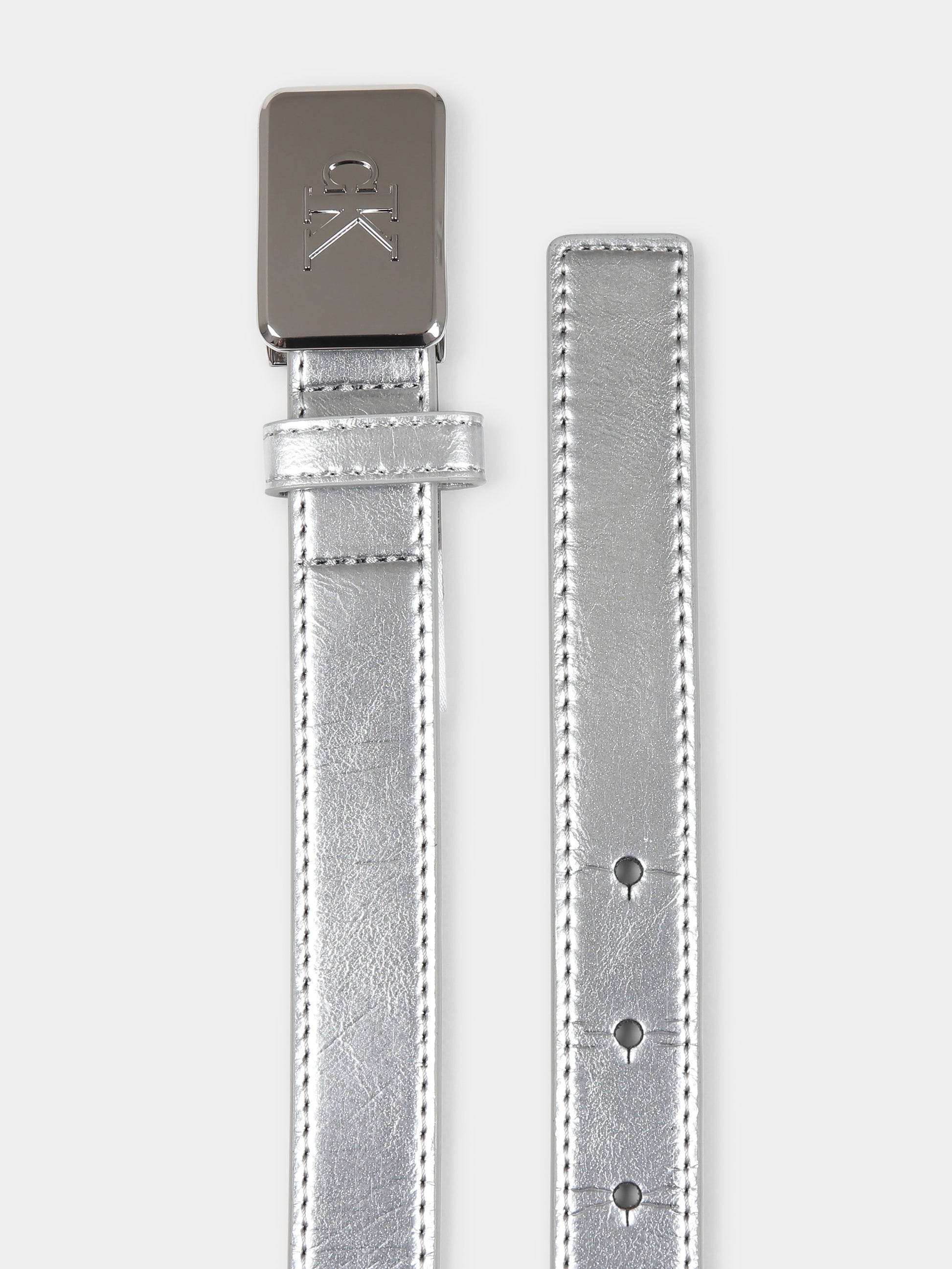 Cintura argento per bambina con logo,Calvin Klein Kids,24F CKIU0IU00666 IU0IU00666 0IV