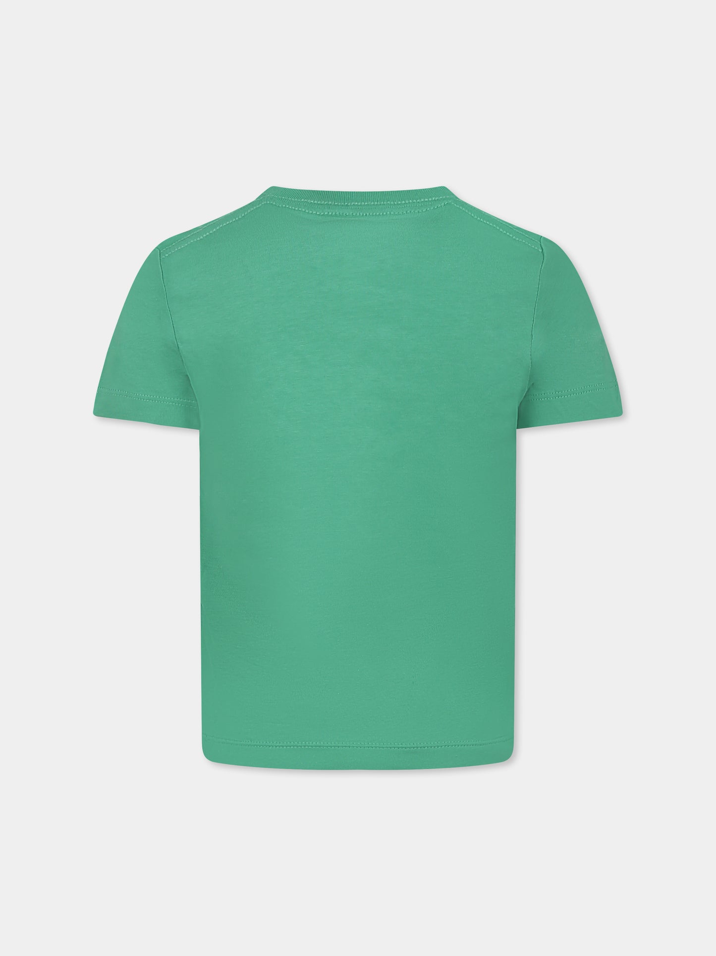 T-shirt verde per bambino con logo,Calvin Klein Kids,24F CKIU0IU00678J IU0IU00678 L1S