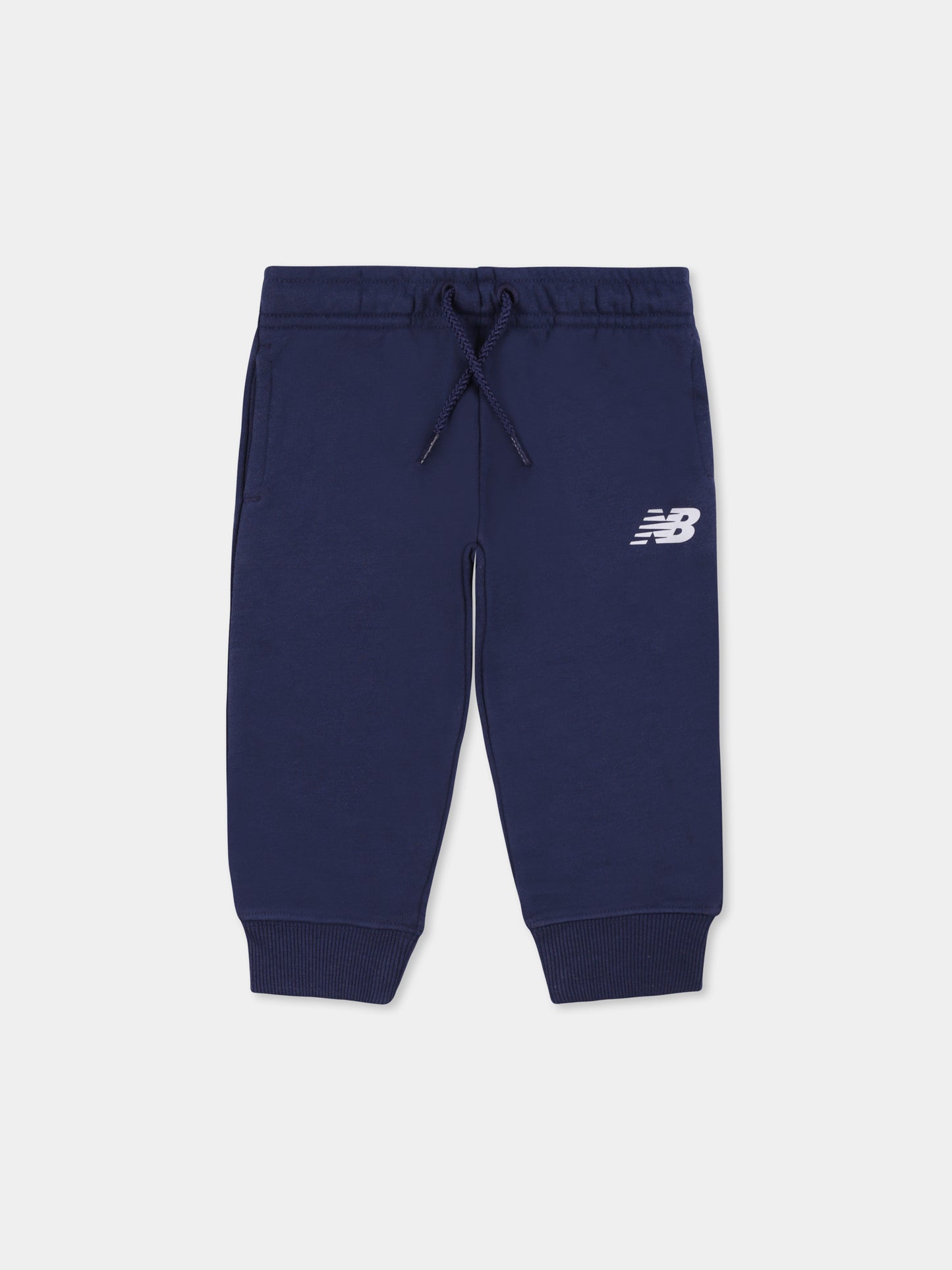 Pantalon bleu pour bébé garçon avec logo
