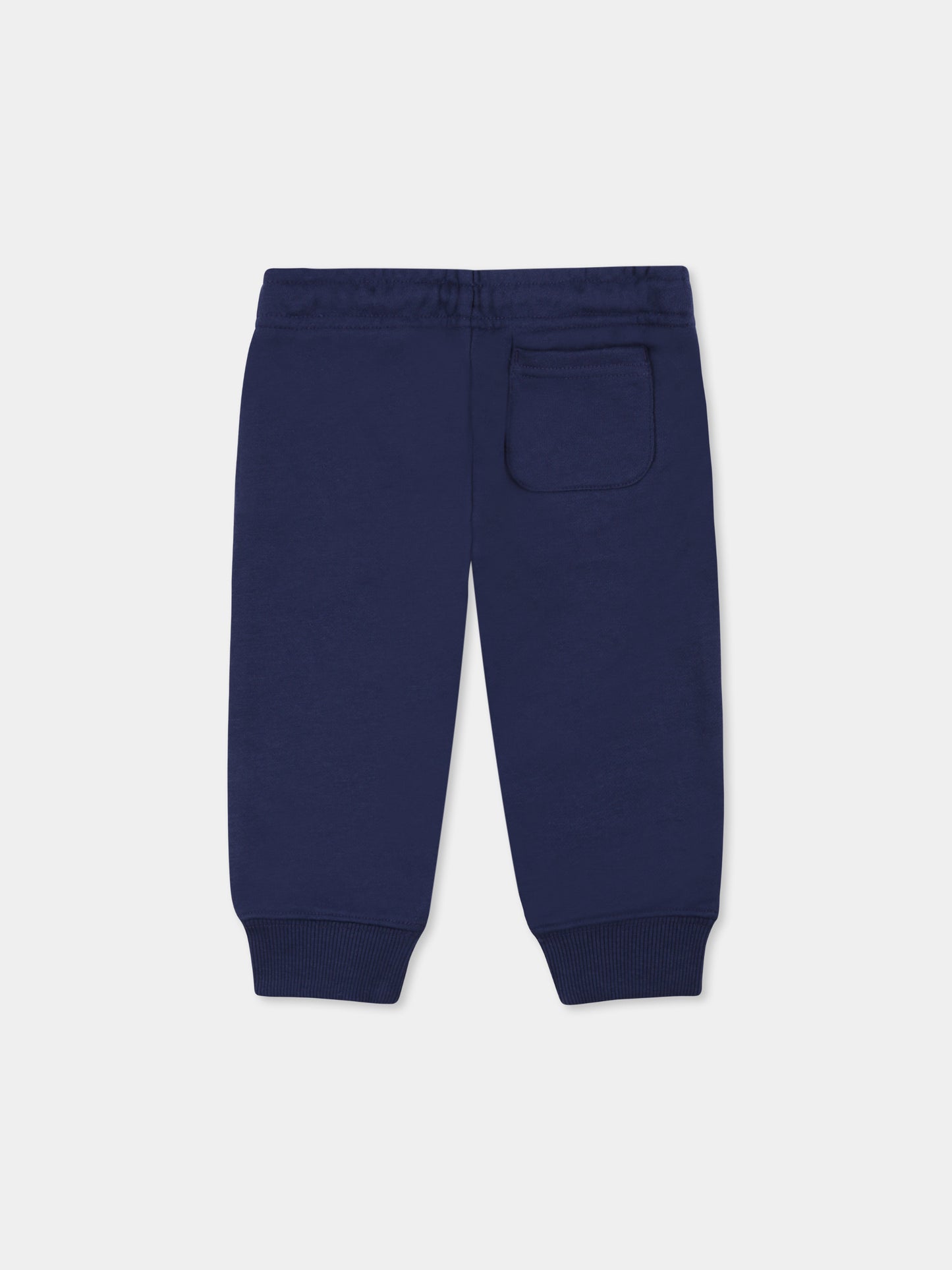 Pantalon bleu pour bébé garçon avec logo