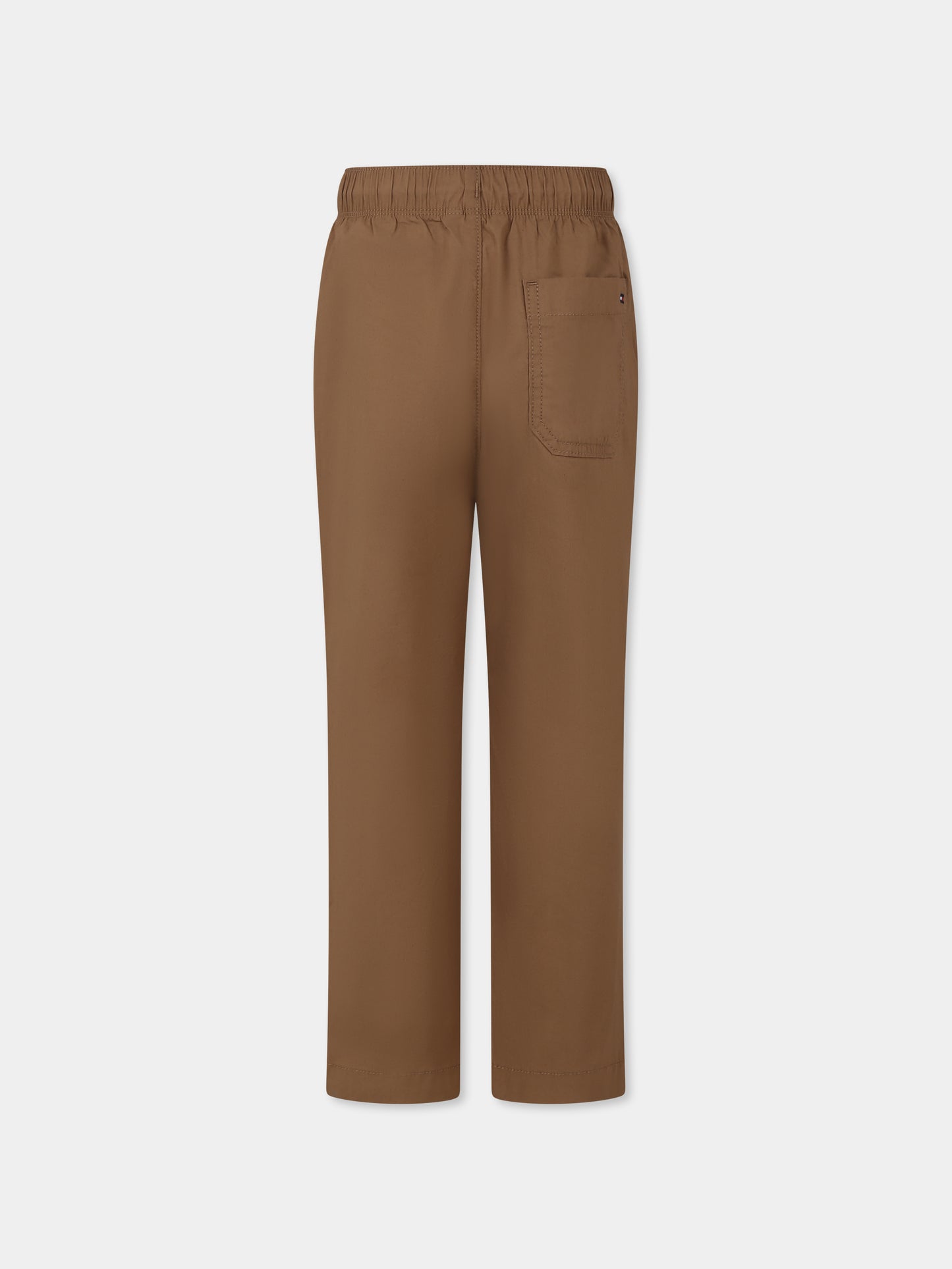 Pantaloni marroni per bambino con bandierina,Tommy Hilfiger Junior,24F THKB0KB09306JKB0KB09306 GWA