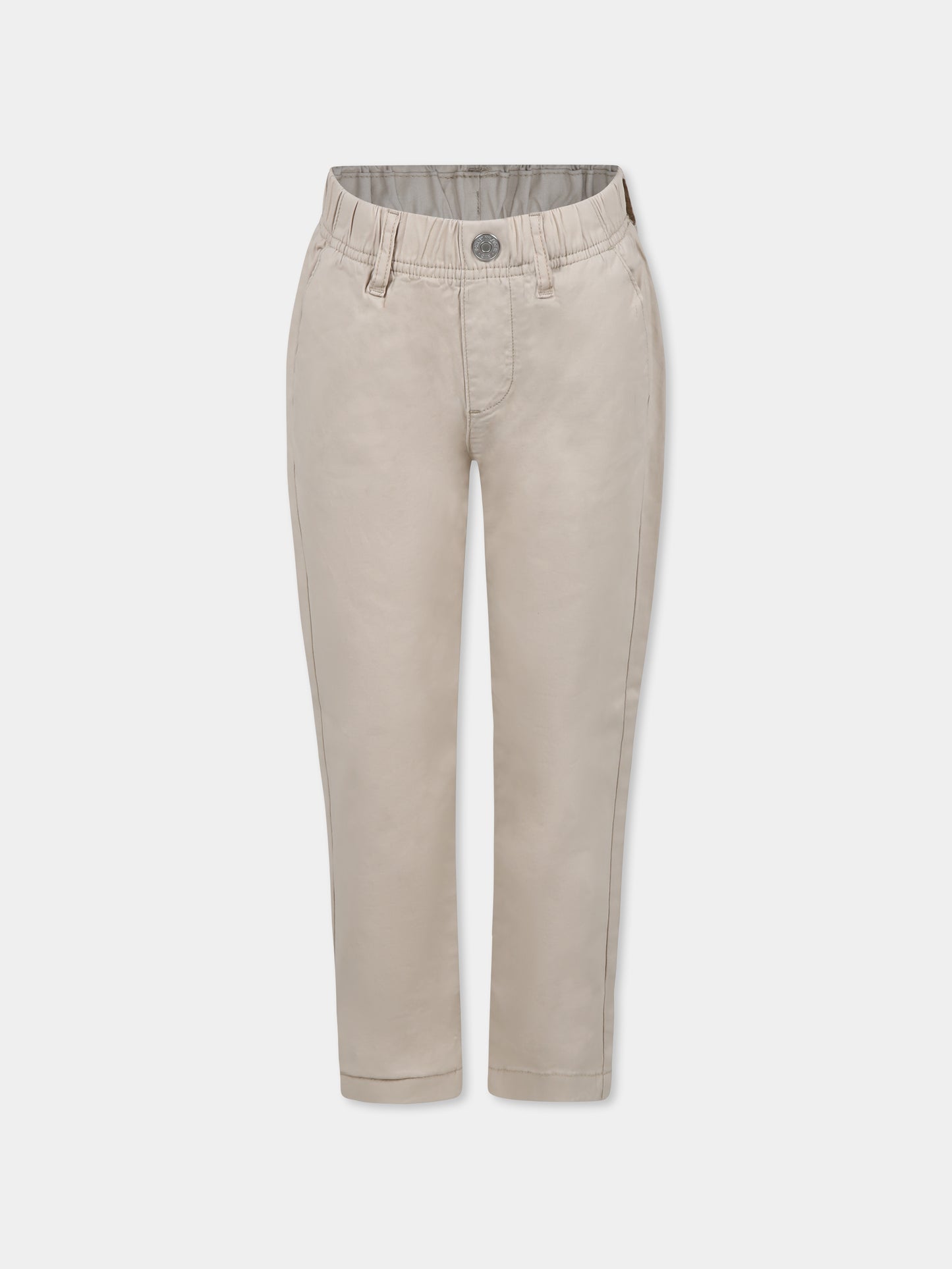 Pantaloni beige per bambino con logo,Tommy Hilfiger Junior,24F THKB0KB09765J KB0KB09765 ACI