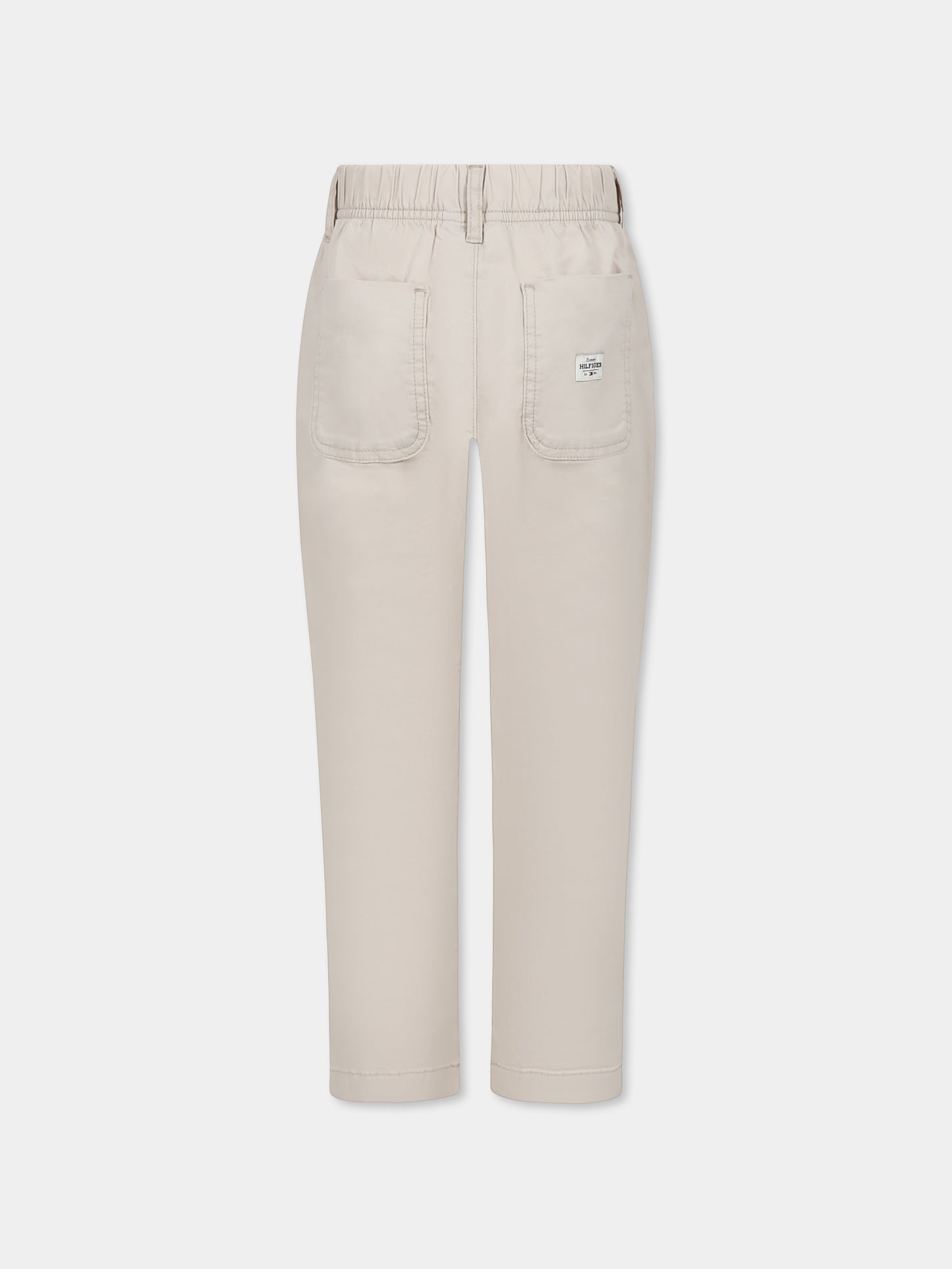 Pantalon beige pour garçon avec logo