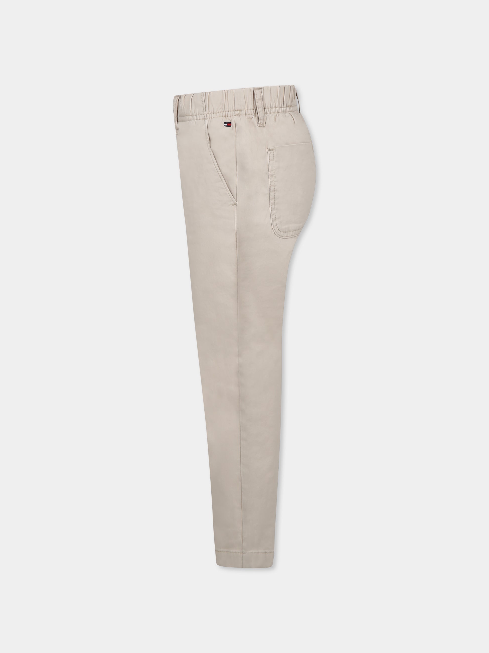 Pantaloni beige per bambino con logo,Tommy Hilfiger Junior,24F THKB0KB09765J KB0KB09765 ACI