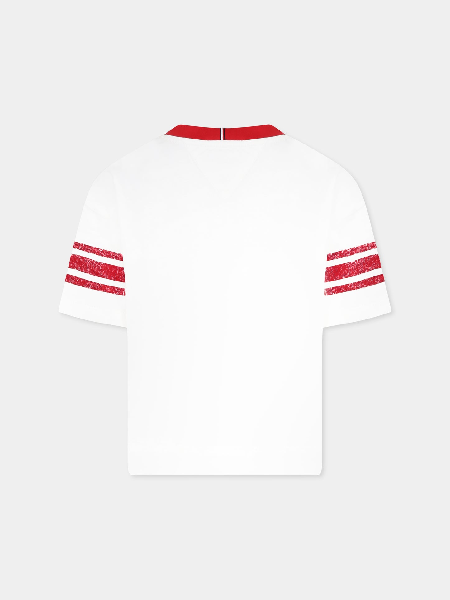 T-shirt ivoire pour fille avec logo