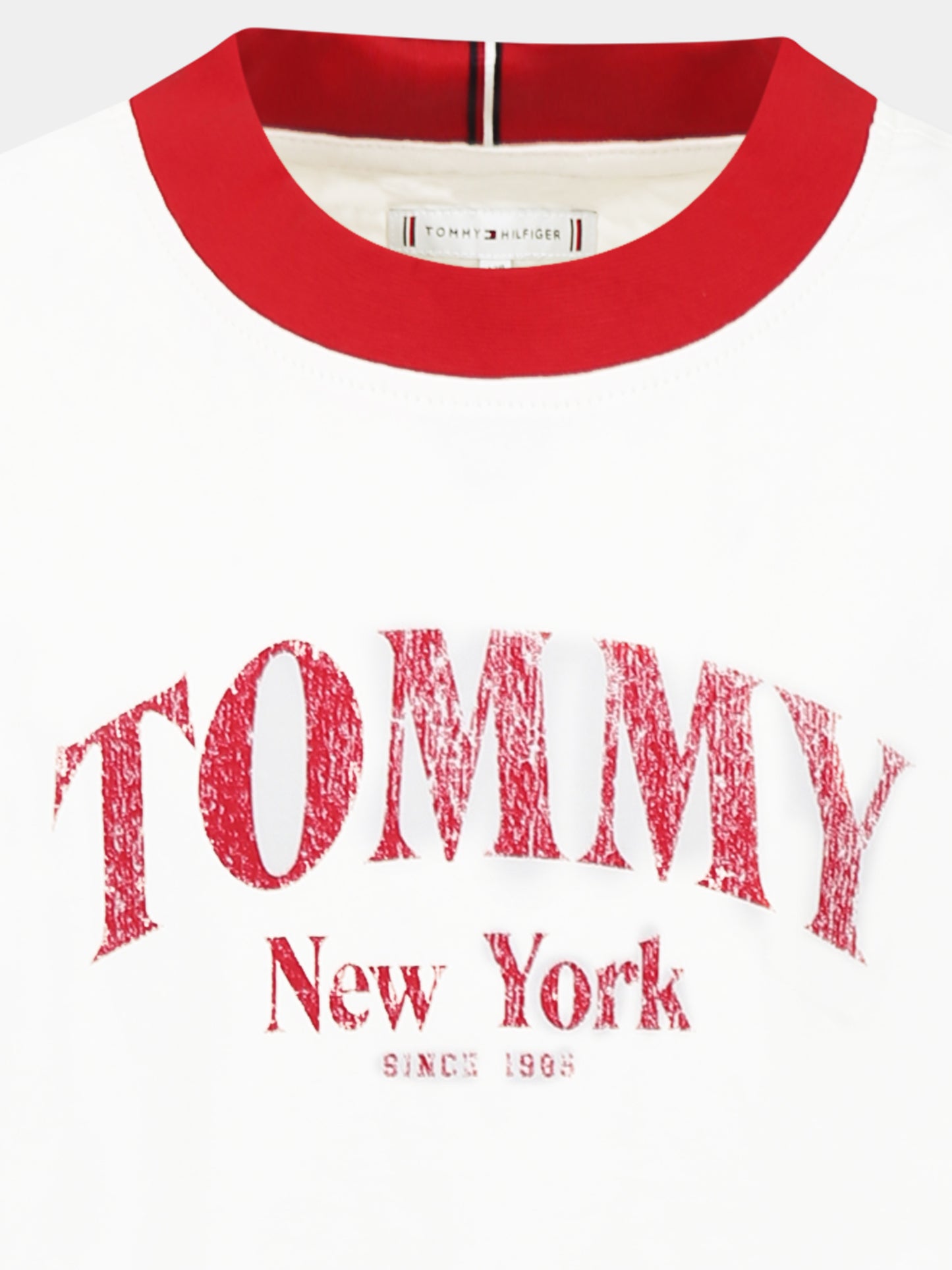 T-shirt ivoire pour fille avec logo