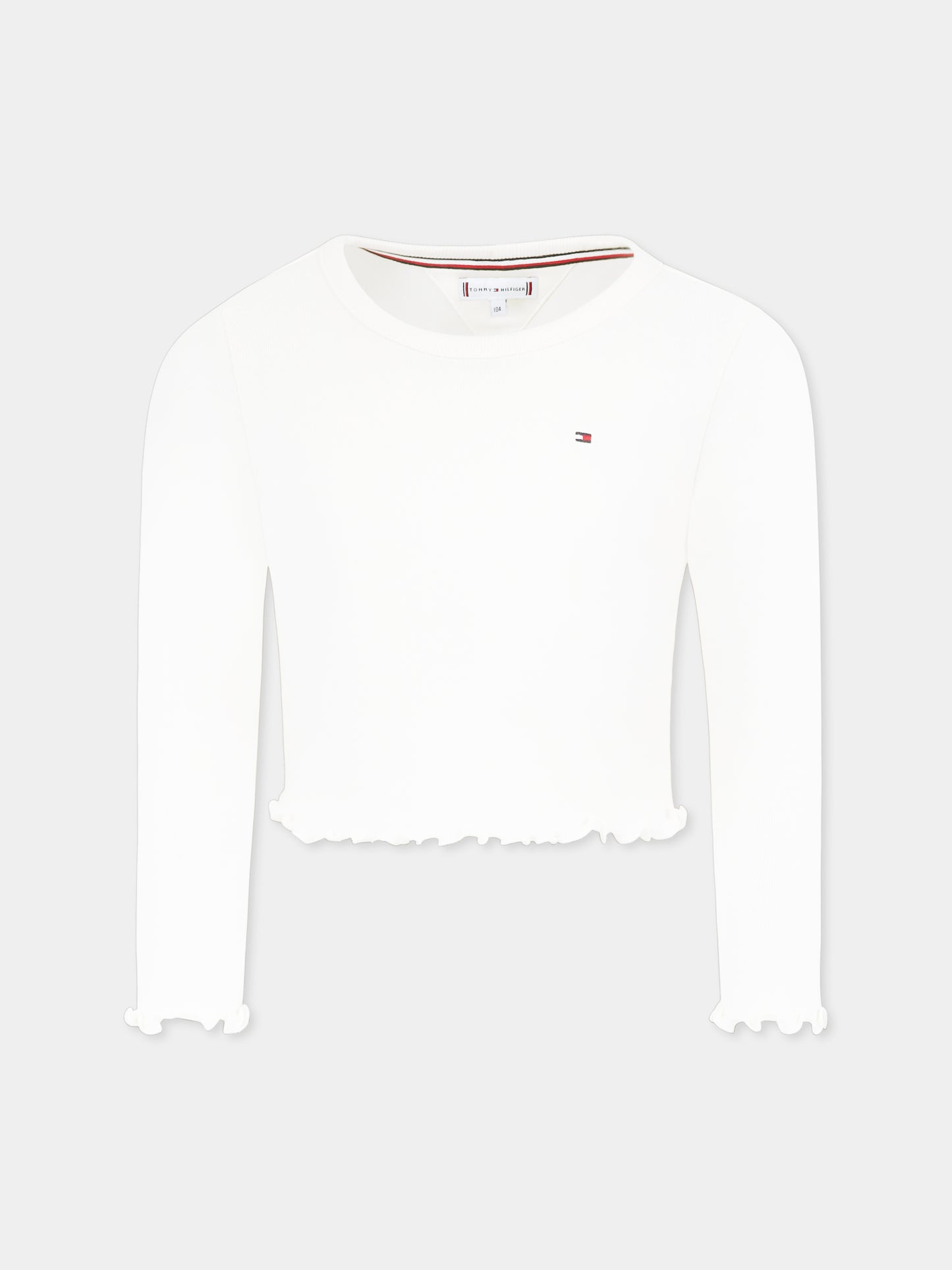 T-shirt ivoire pour fille avec drapeau