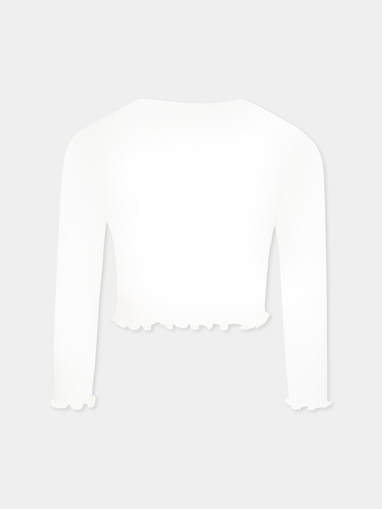 T-shirt ivoire pour fille avec drapeau