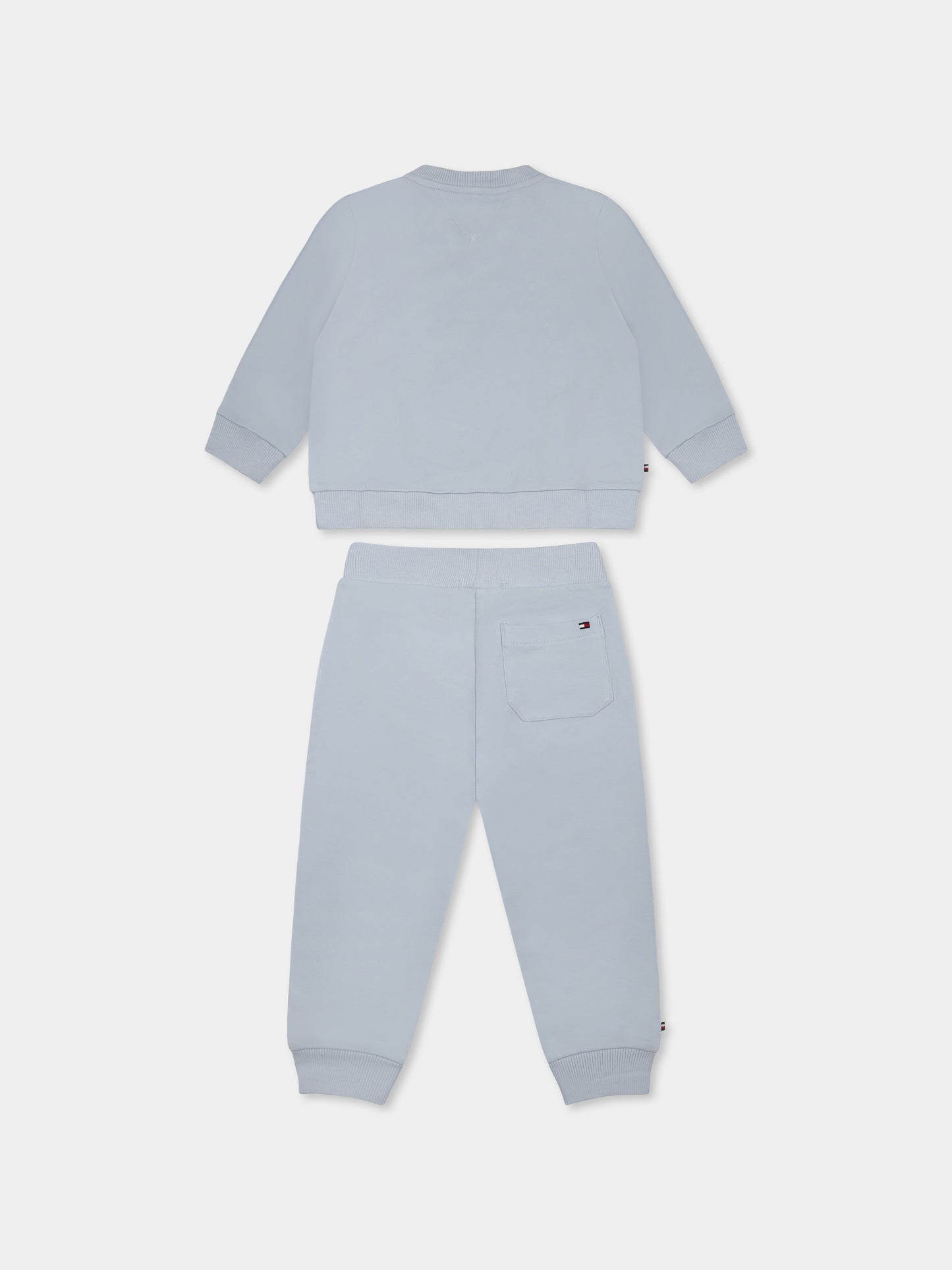 Ensemble bleu ciel pour bébé garçon avec logo