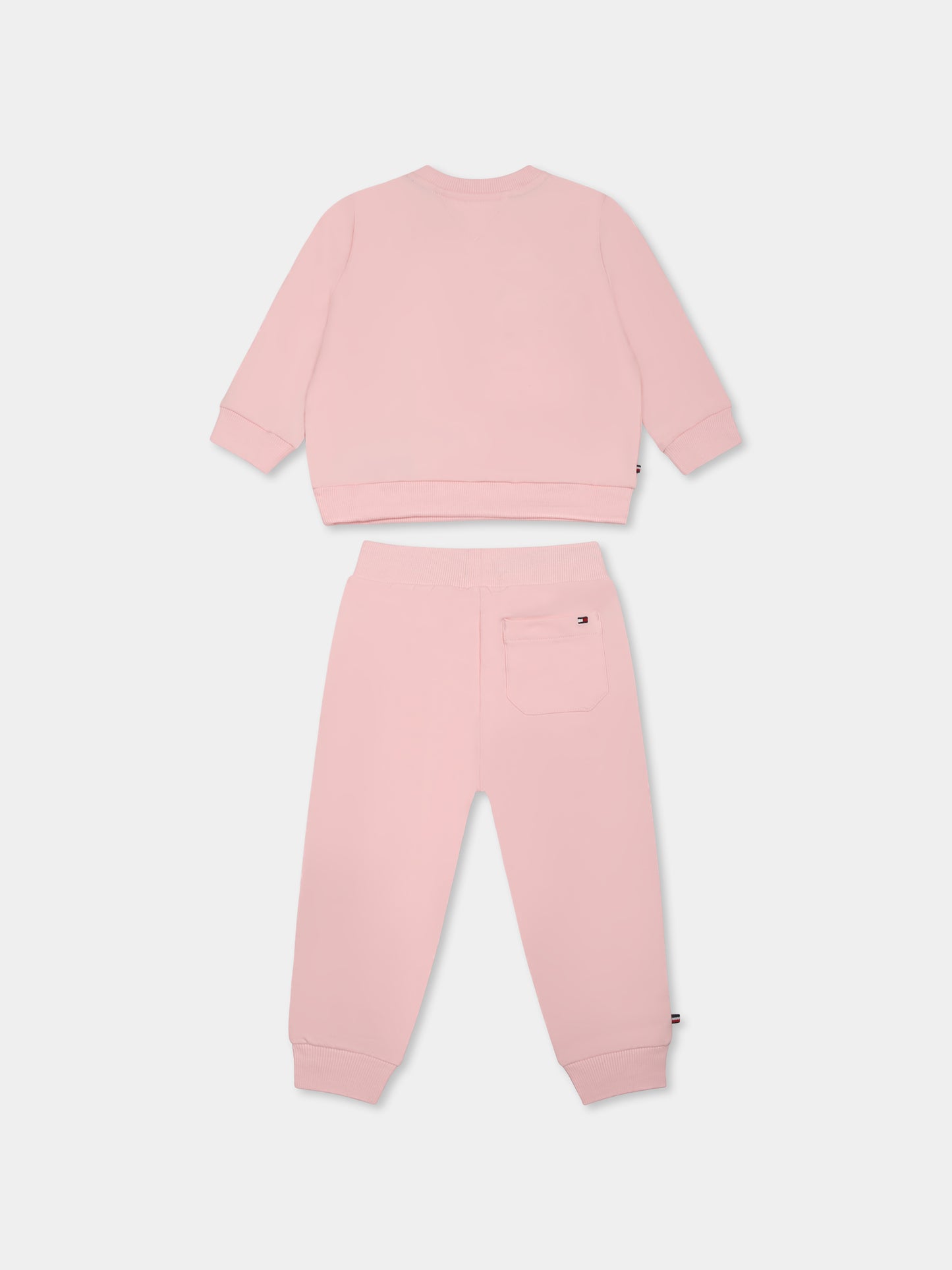 Ensemble rose pour bébé fille avec logo