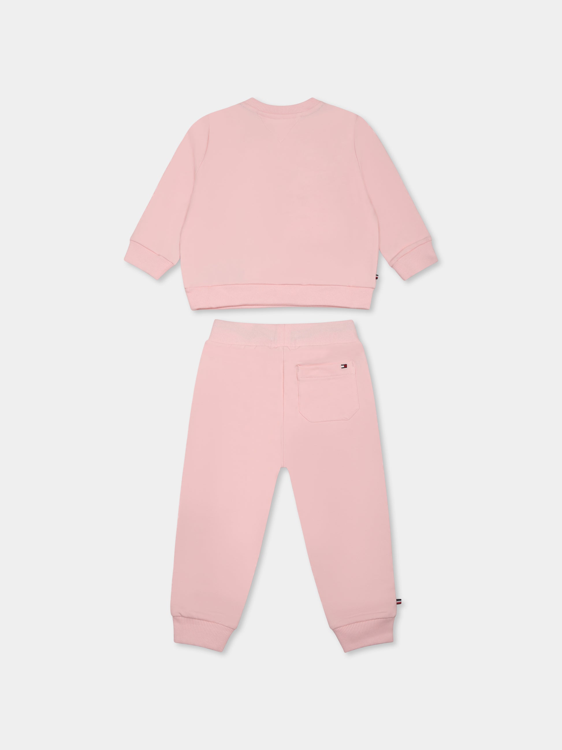 Completo rosa per neonata con logo,Tommy Hilfiger Junior,24F THKN0KN01978J KN0KN01978 TH3