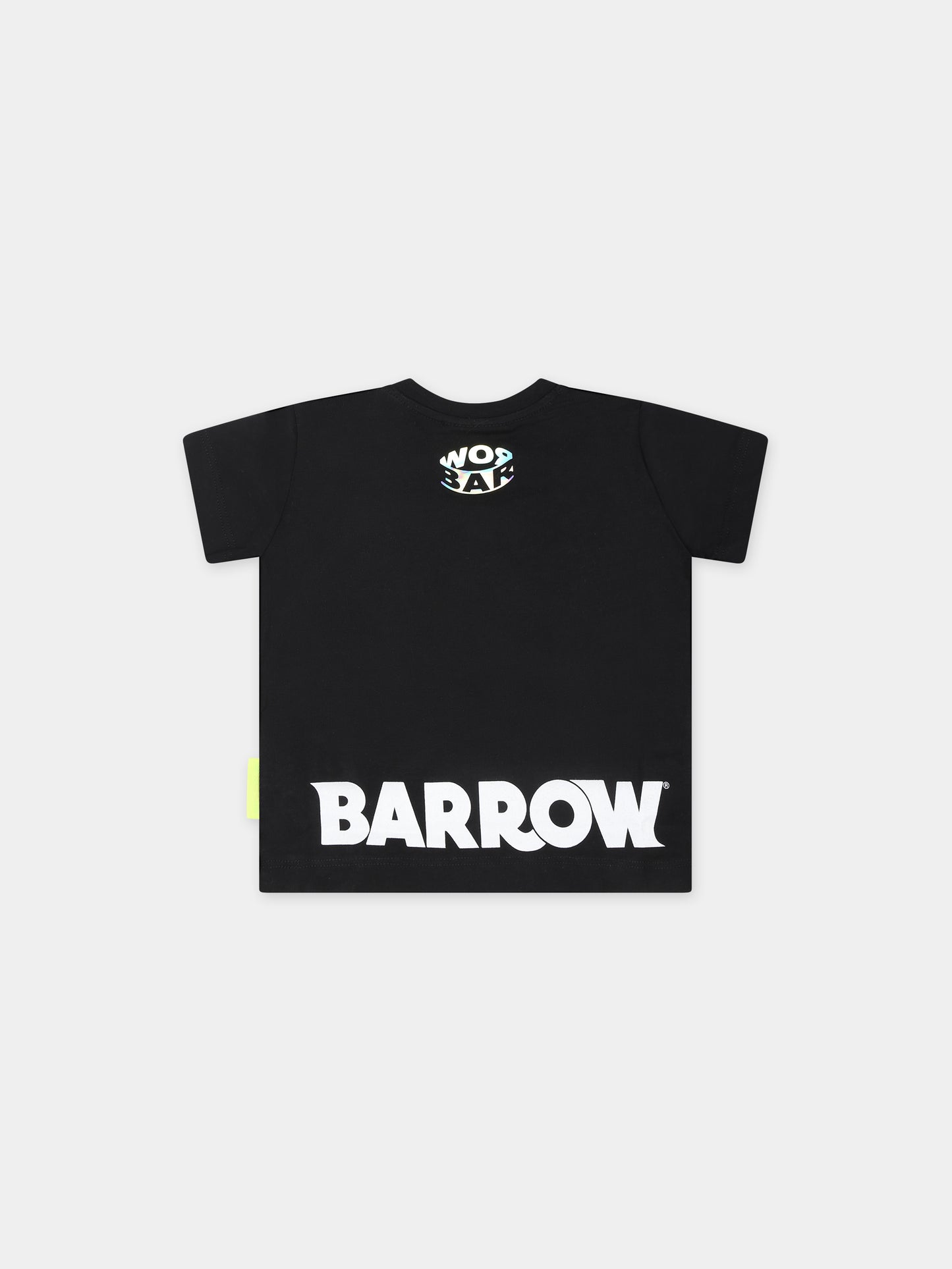 T-shirt nera per neonati con smile,Barrow,S4BKUNTH142 110