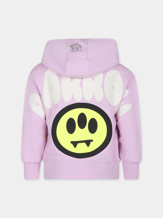 Felpa rosa per bambina con smile,Barrow,S4BKJUHS095 BW014