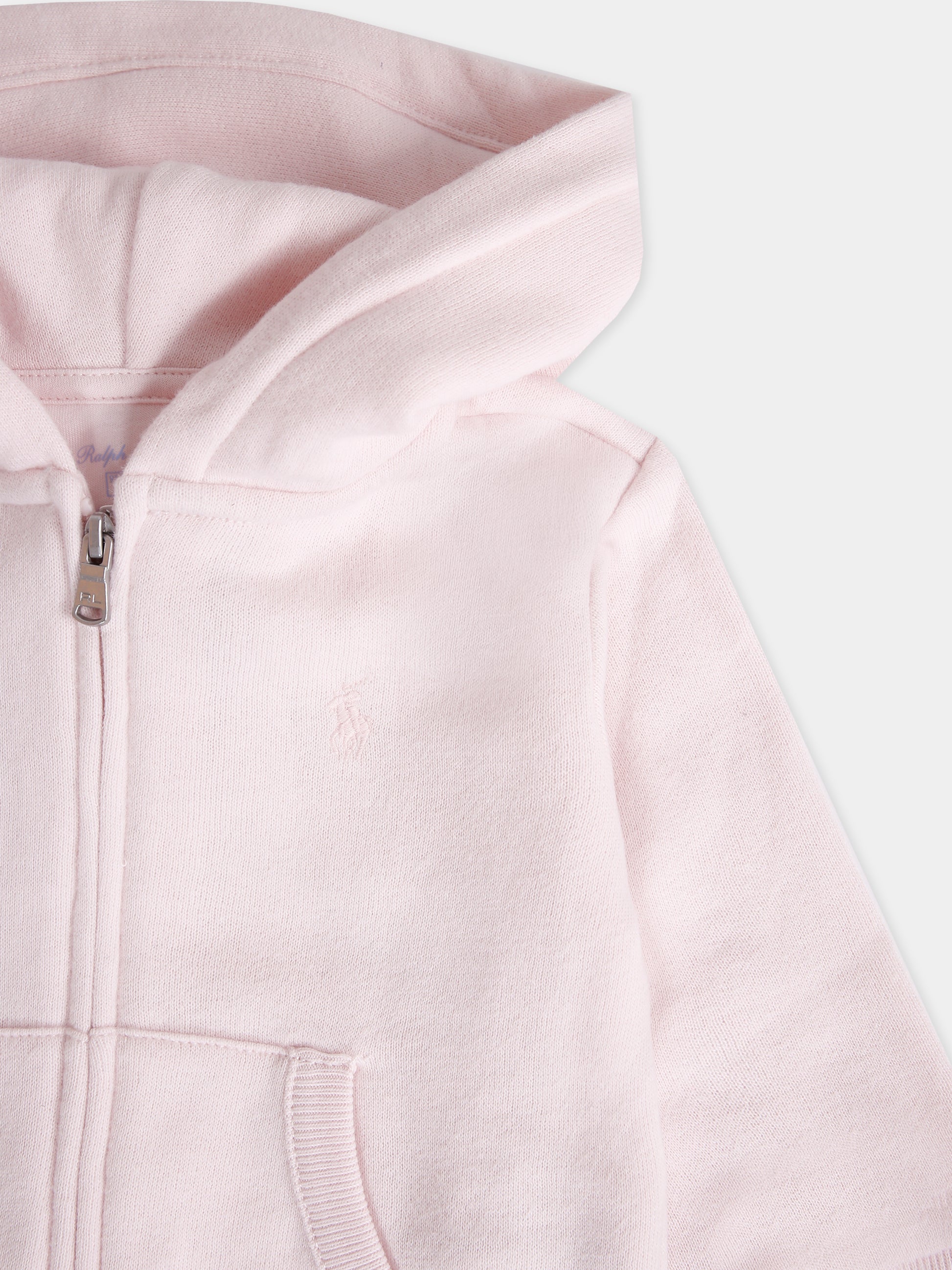 Completo rosa per neonata con cavallino,Ralph Lauren Kids,879018003 DELICATE PINK